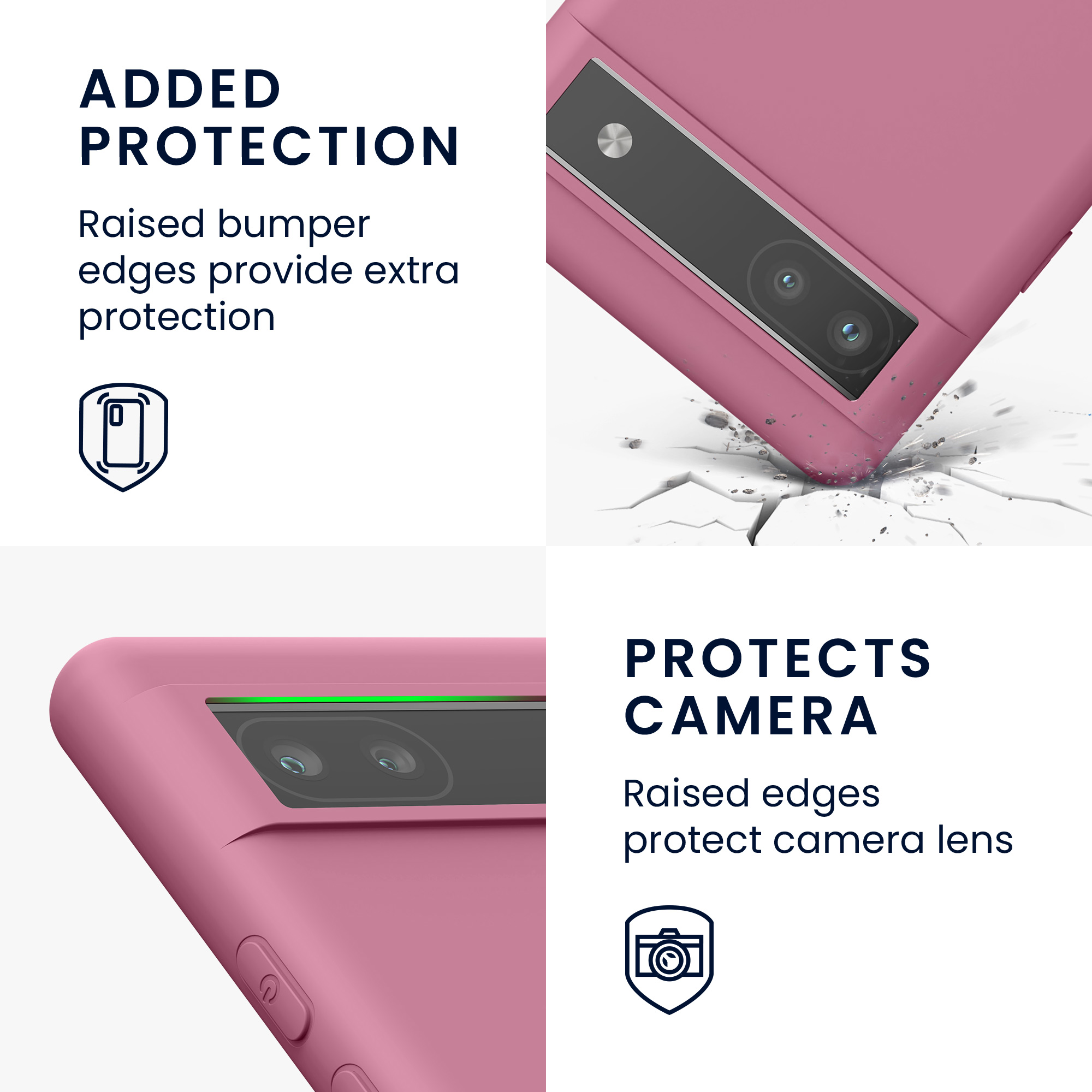 Pouzdro pro Google Pixel 6a kwmobile TPU - tmavě starorůžová