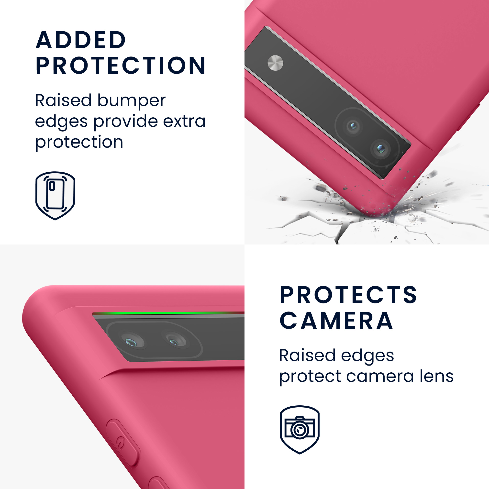 Pouzdro pro Google Pixel 6a kwmobile TPU - sytá růžová