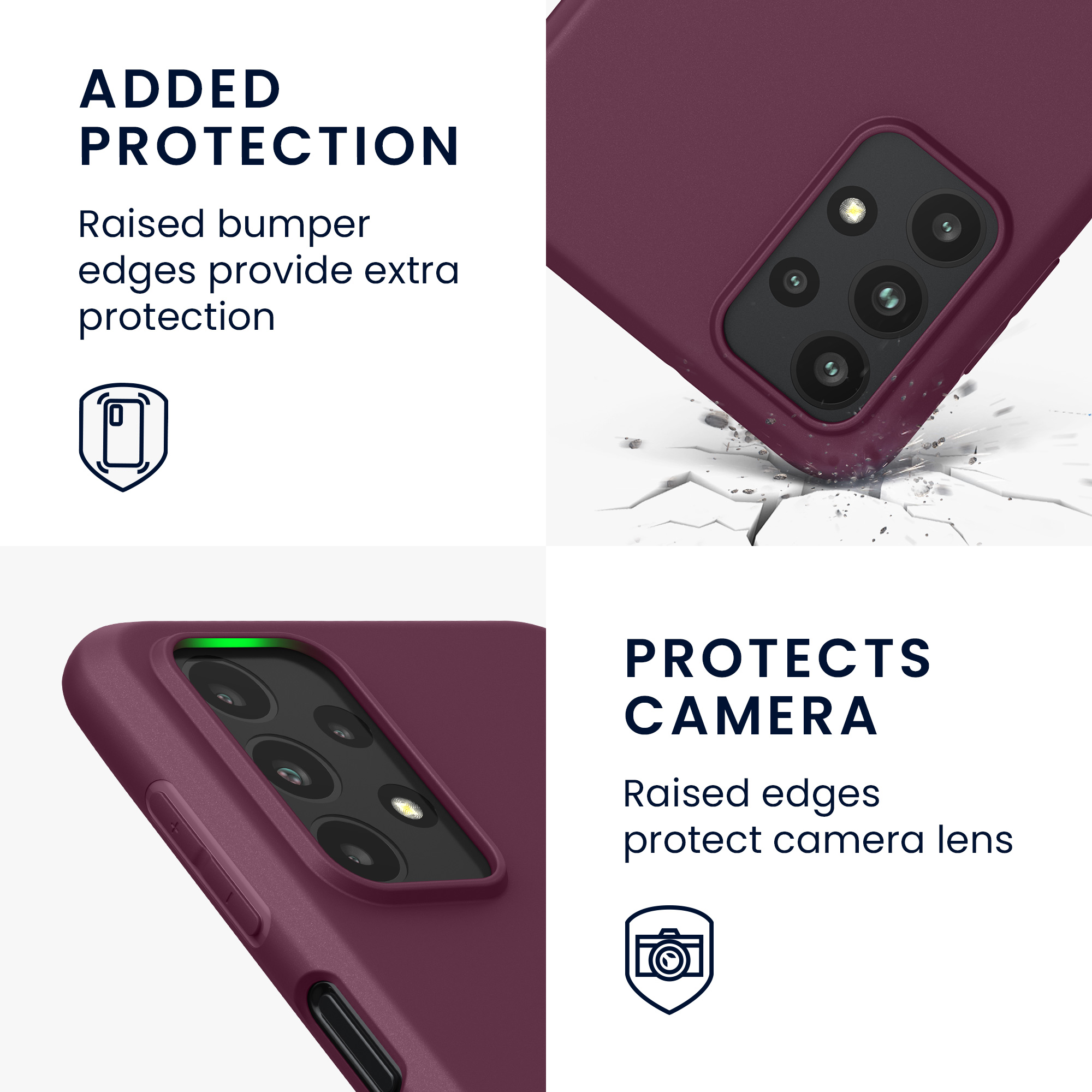 Kryt na mobil Samsung Galaxy A23 4G / 5G kwmobile TPU Bordeaux fialová