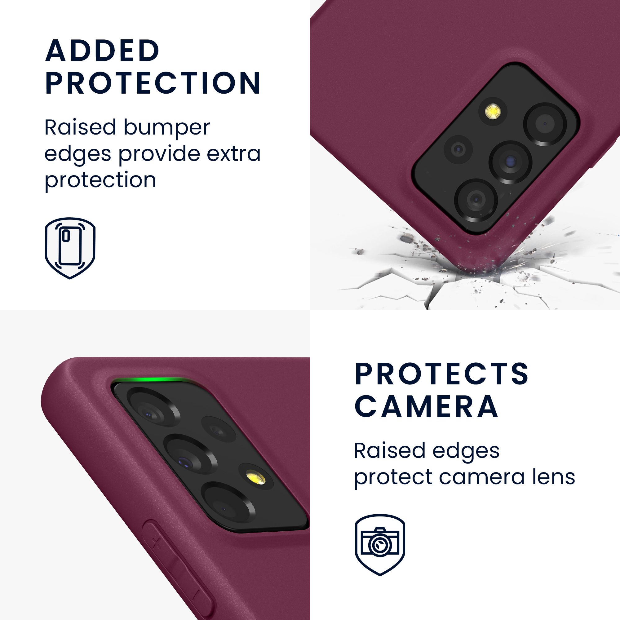 Kryt na mobil Samsung Galaxy A53 5G kwmobile TPU Bordeaux fialová