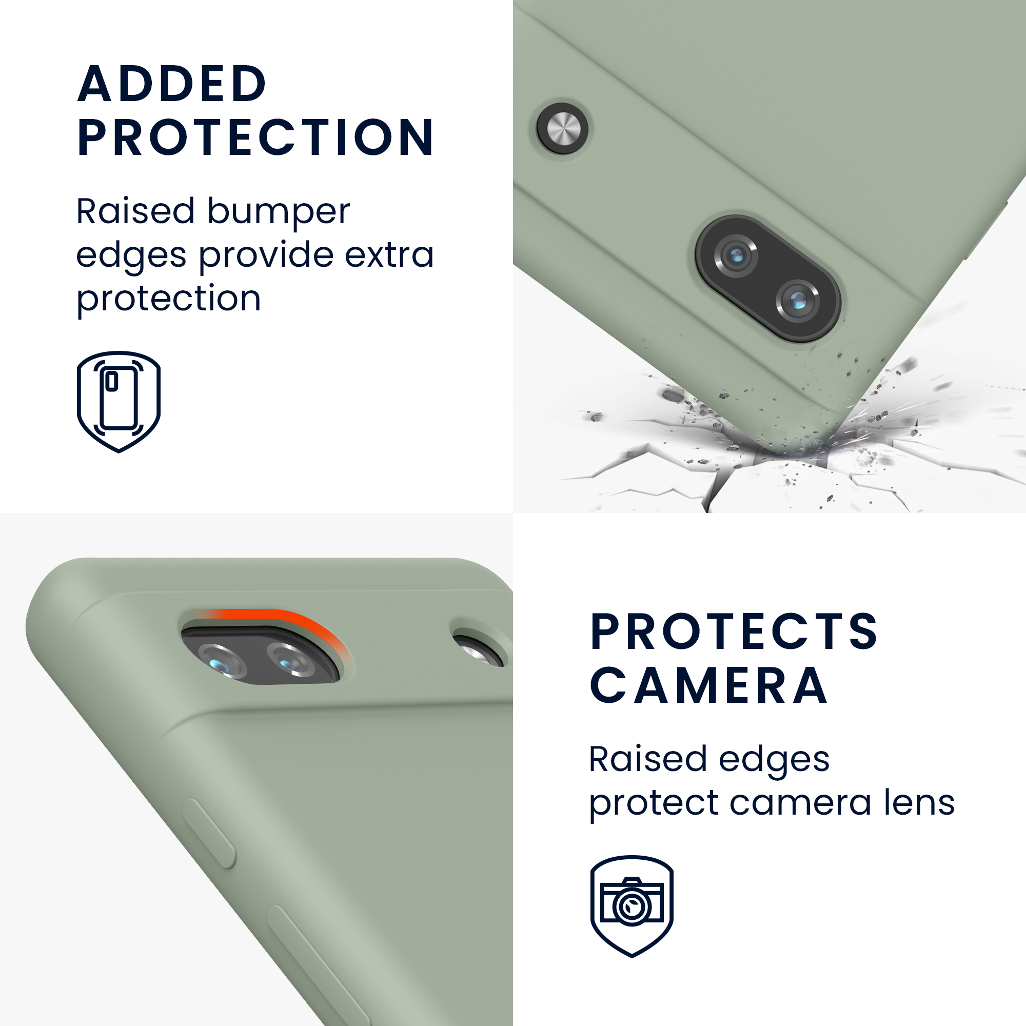 Pouzdro pro Google Pixel 6a kwmobile silikonové - šedozelená