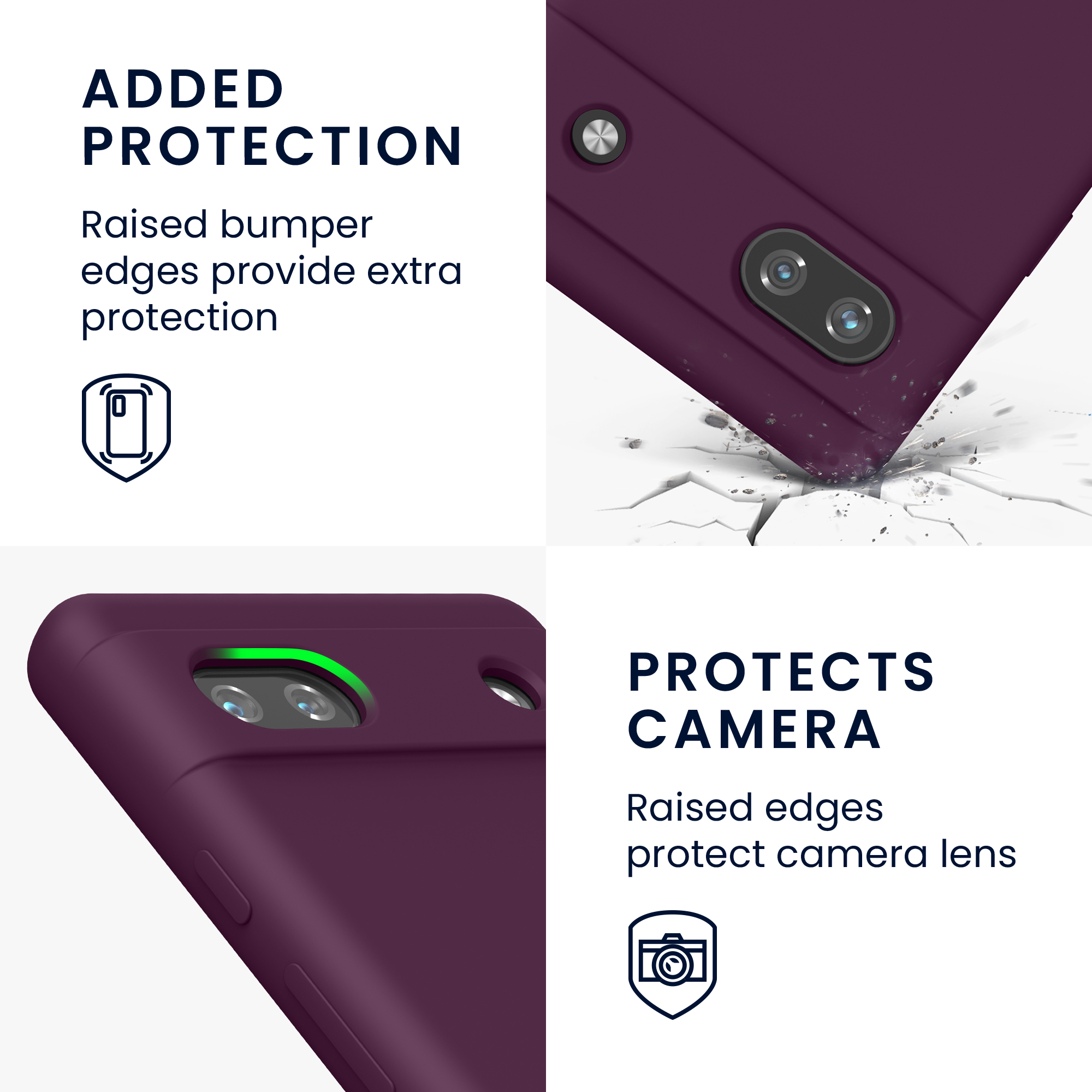 Pouzdro pro Google Pixel 6a kwmobile silikonové - vínově fialová