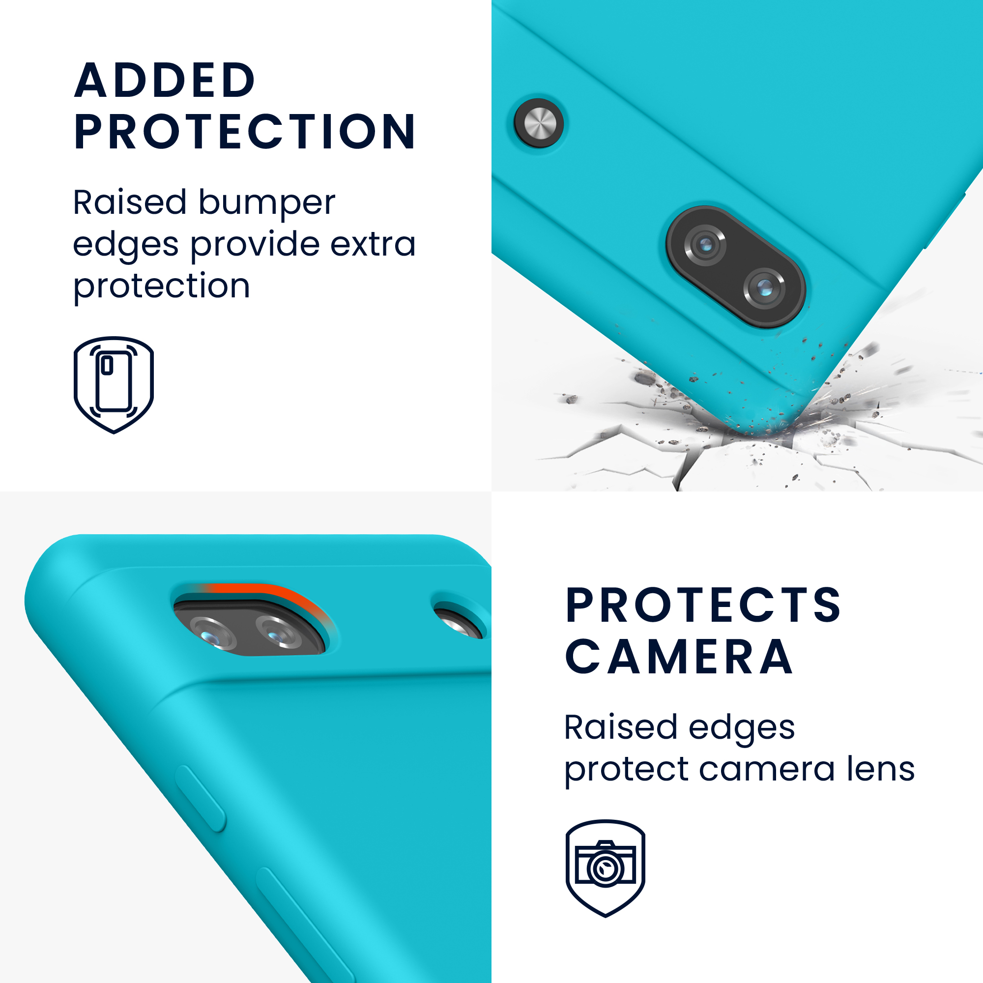 Pouzdro pro Google Pixel 6a kwmobile silikonové - ledově modrá