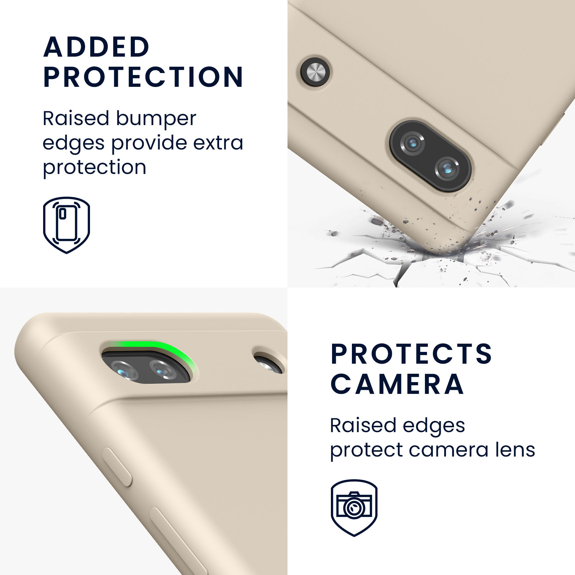 Pouzdro pro Google Pixel 6a kwmobile silikonové - krémová