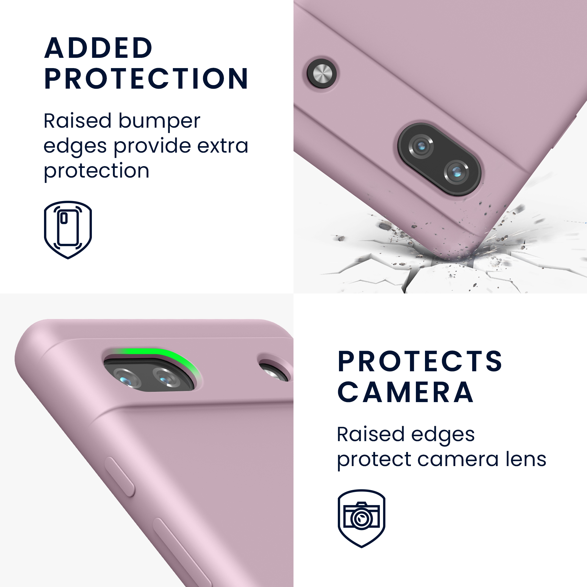 TPU silikonový kryt pro Google Pixel 6a, měkký povrch kwmobile ‑ fialková
