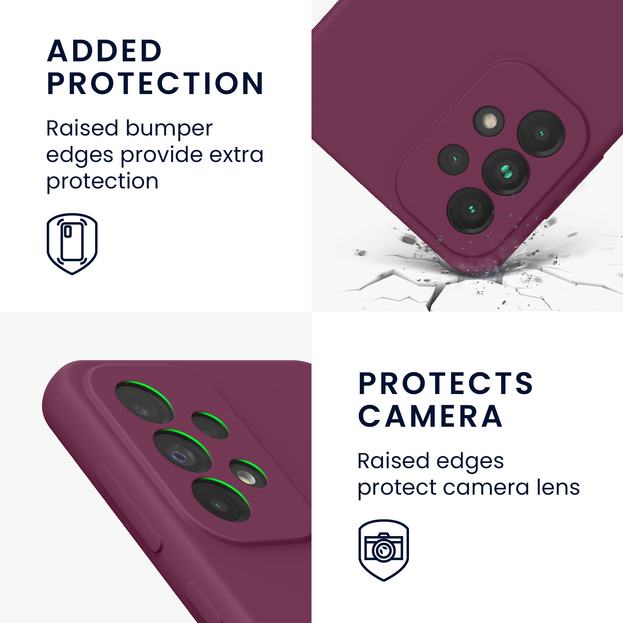 Kryt na mobil Samsung Galaxy A33 5G kwmobile TPU Bordeaux fialová