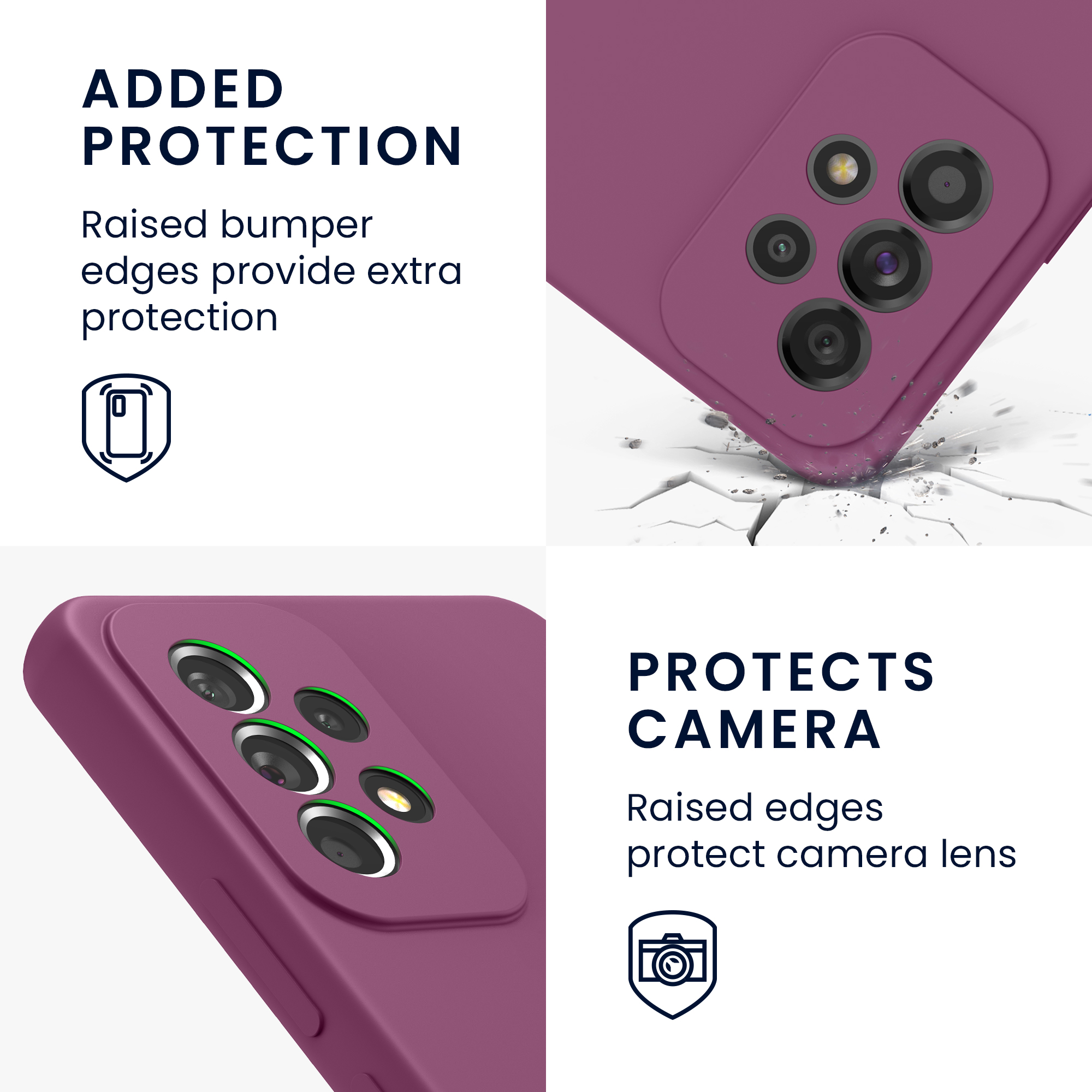 Kryt na mobil Samsung Galaxy A53 5G kwmobile TPU Purpurová magenta