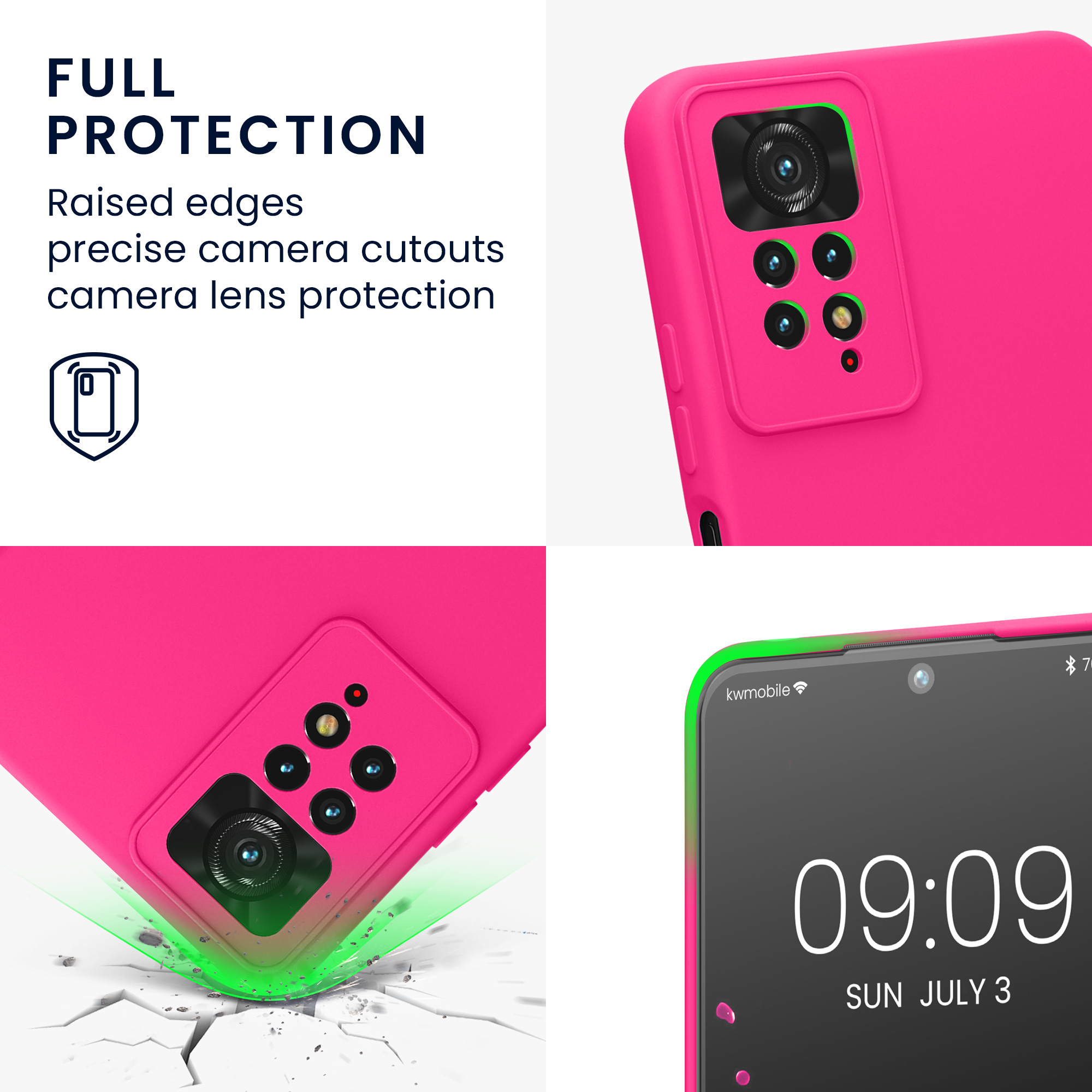 Kryt Xiaomi Redmi Note 11 Pro silikonový TPU růžová kwmobile