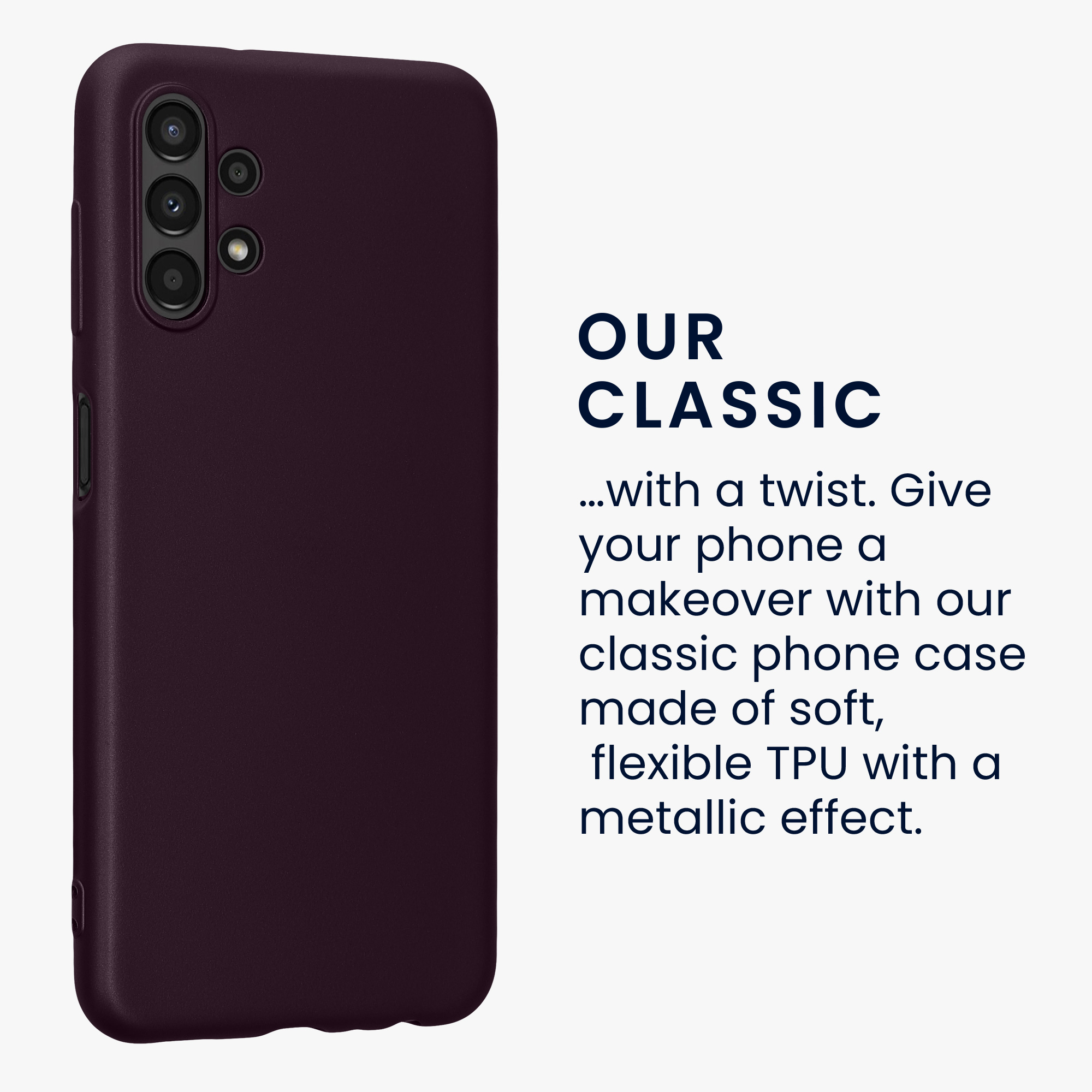 Kryt na mobil Samsung Galaxy A13 4G kwmobile TPU metalický Metalická ostružinová