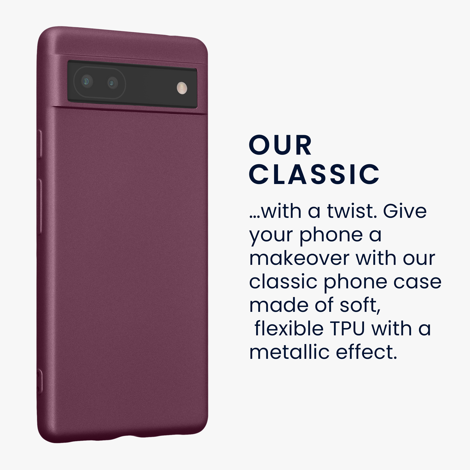 Pouzdro pro Google Pixel 6a kwmobile tenké metalické silikonové - metalická levandulová