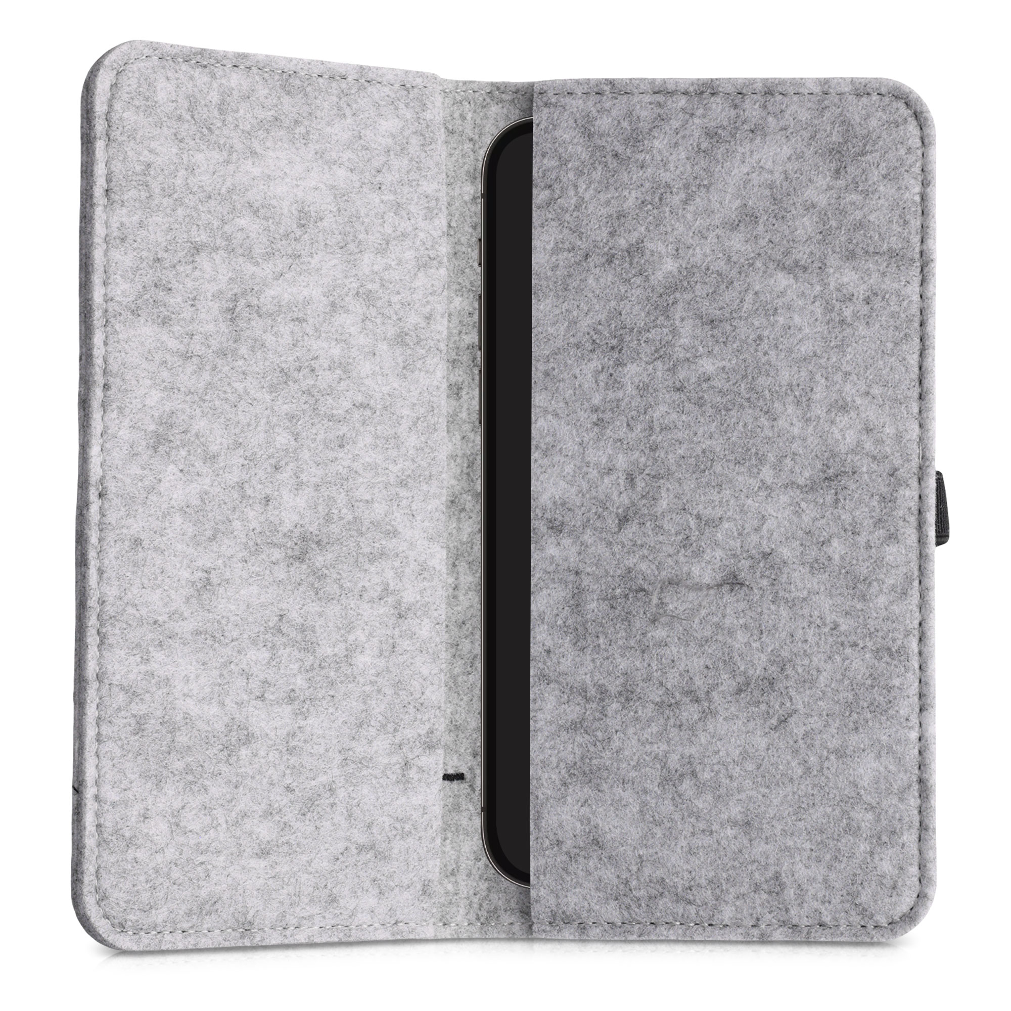 Univerzální pouzdro kwmobile na mobil XL 6,7/6,8" (17,2 x 8 cm) - motiv pampelišková láska, černá / světle šedá