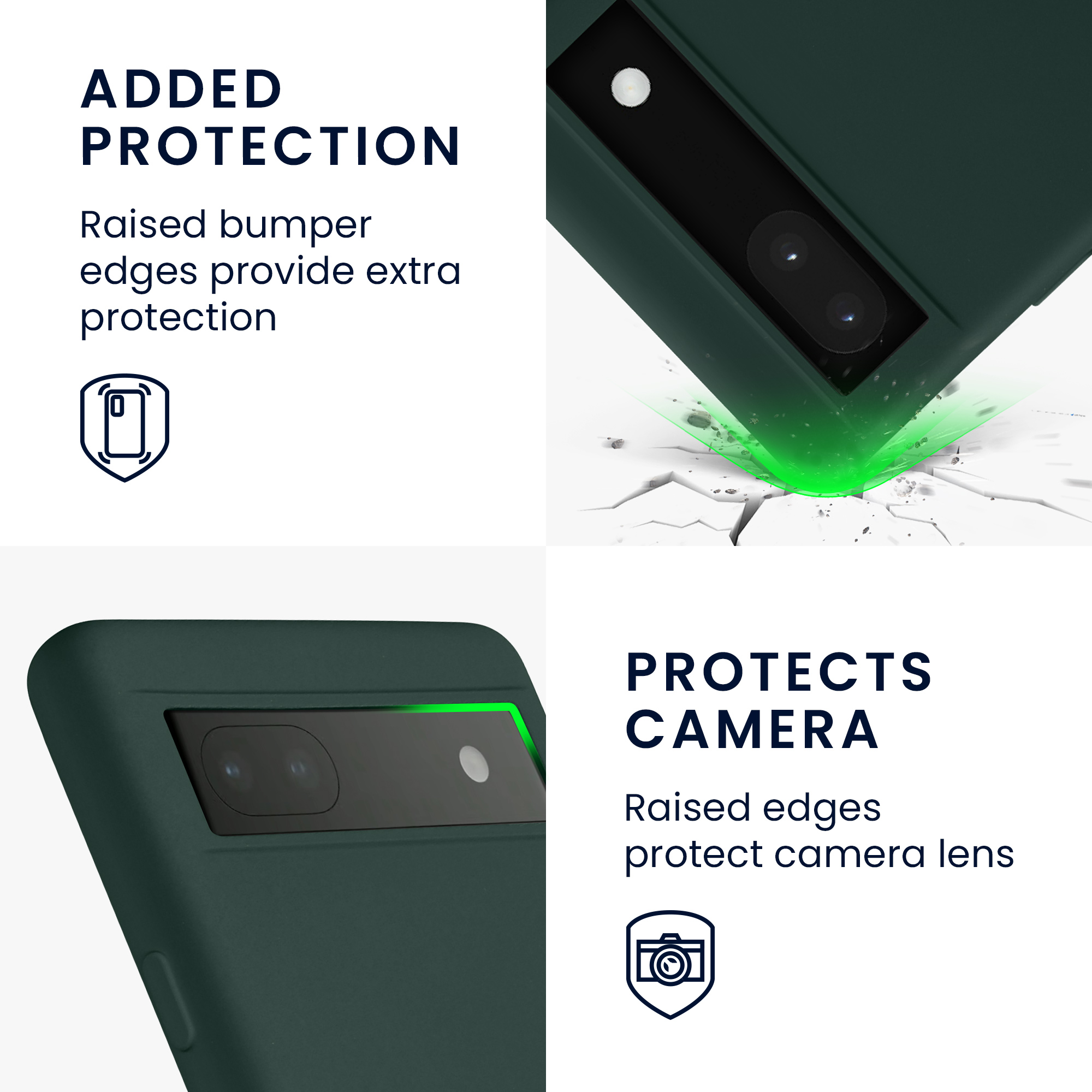Pouzdro pro Google Pixel 6a kwmobile tenké ochranné silikonové - mechově zelená