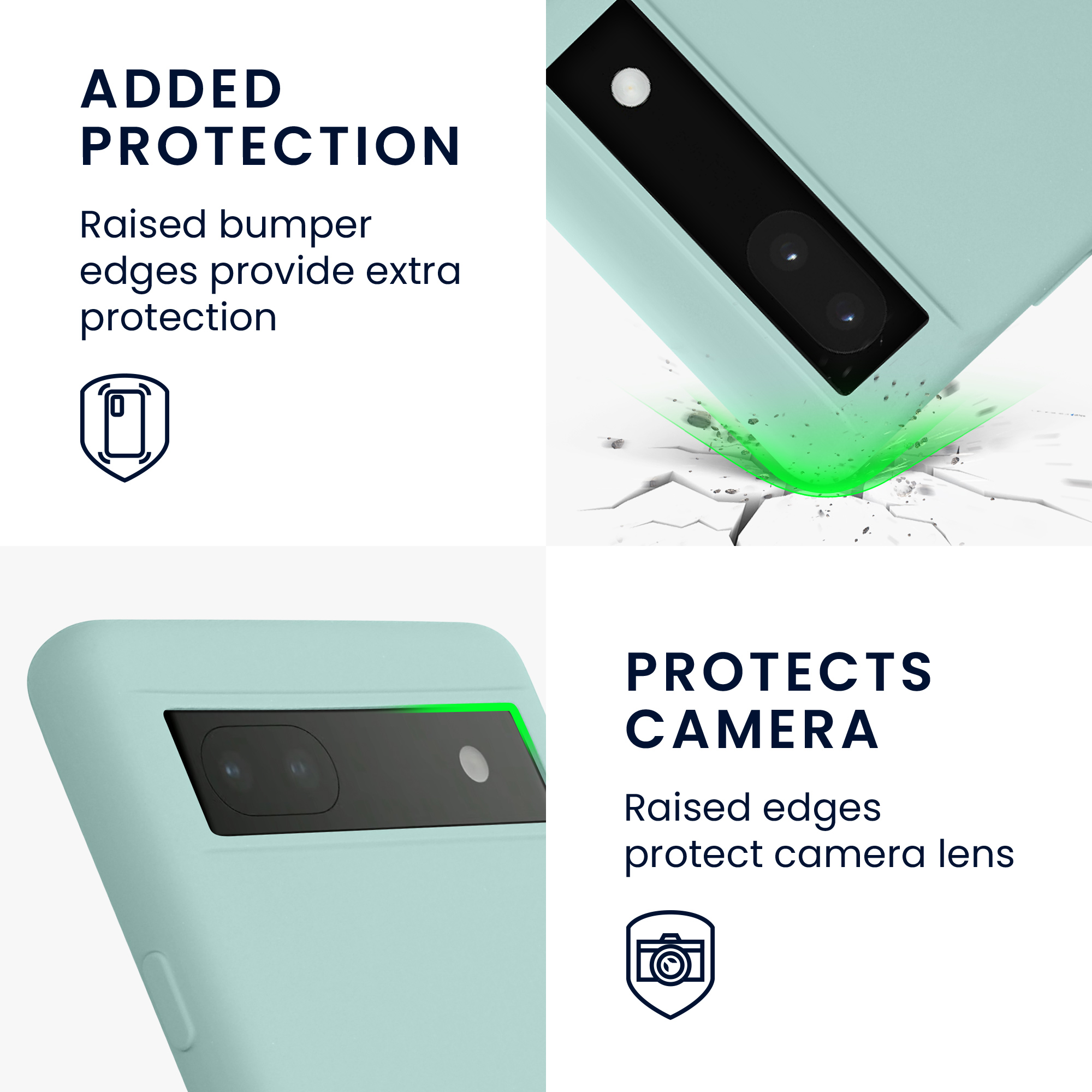 Pouzdro pro Google Pixel 6a kwmobile tenké ochranné silikonové - světle mátová