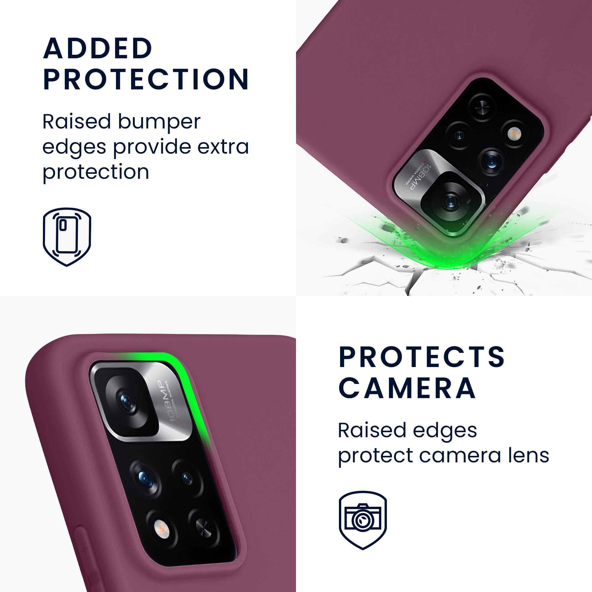 Kryt Xiaomi Redmi Note 11 Pro+ 5G silikonový TPU červená kwmobile