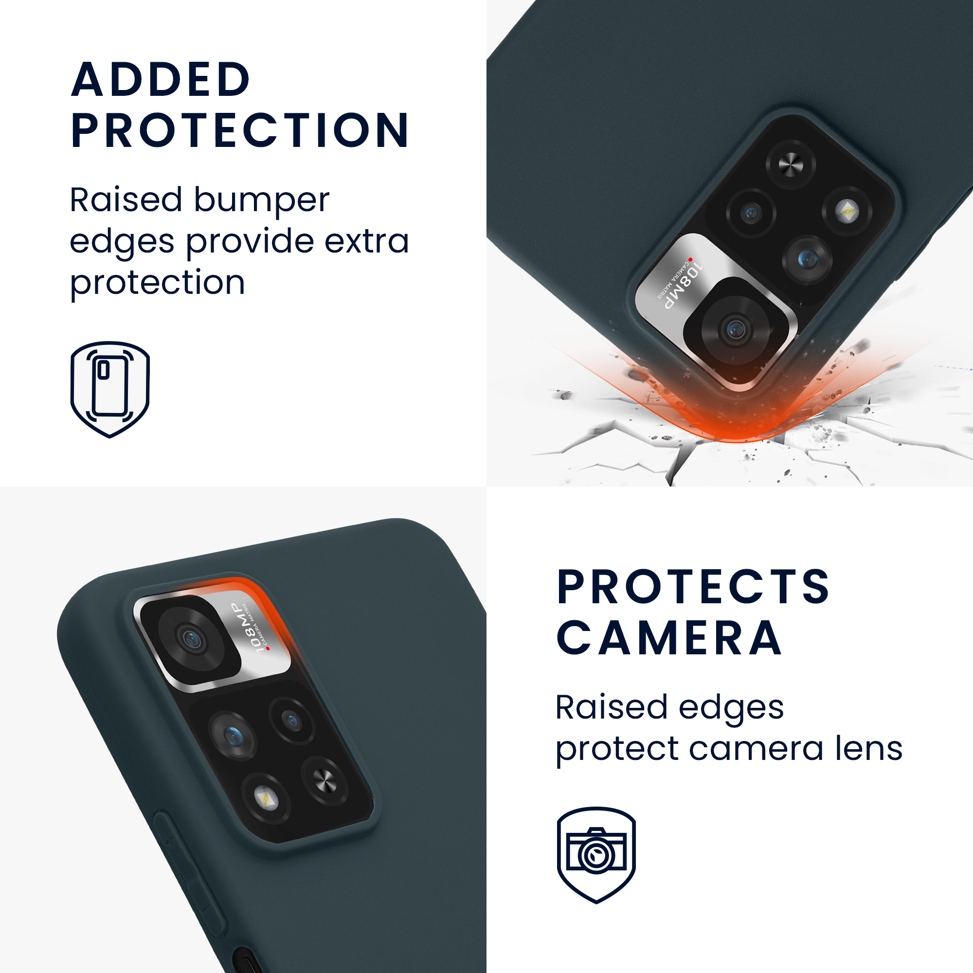 Kryt Xiaomi Redmi Note 11 Pro+ 5G silikonový TPU tmavá břidlice kwmobile