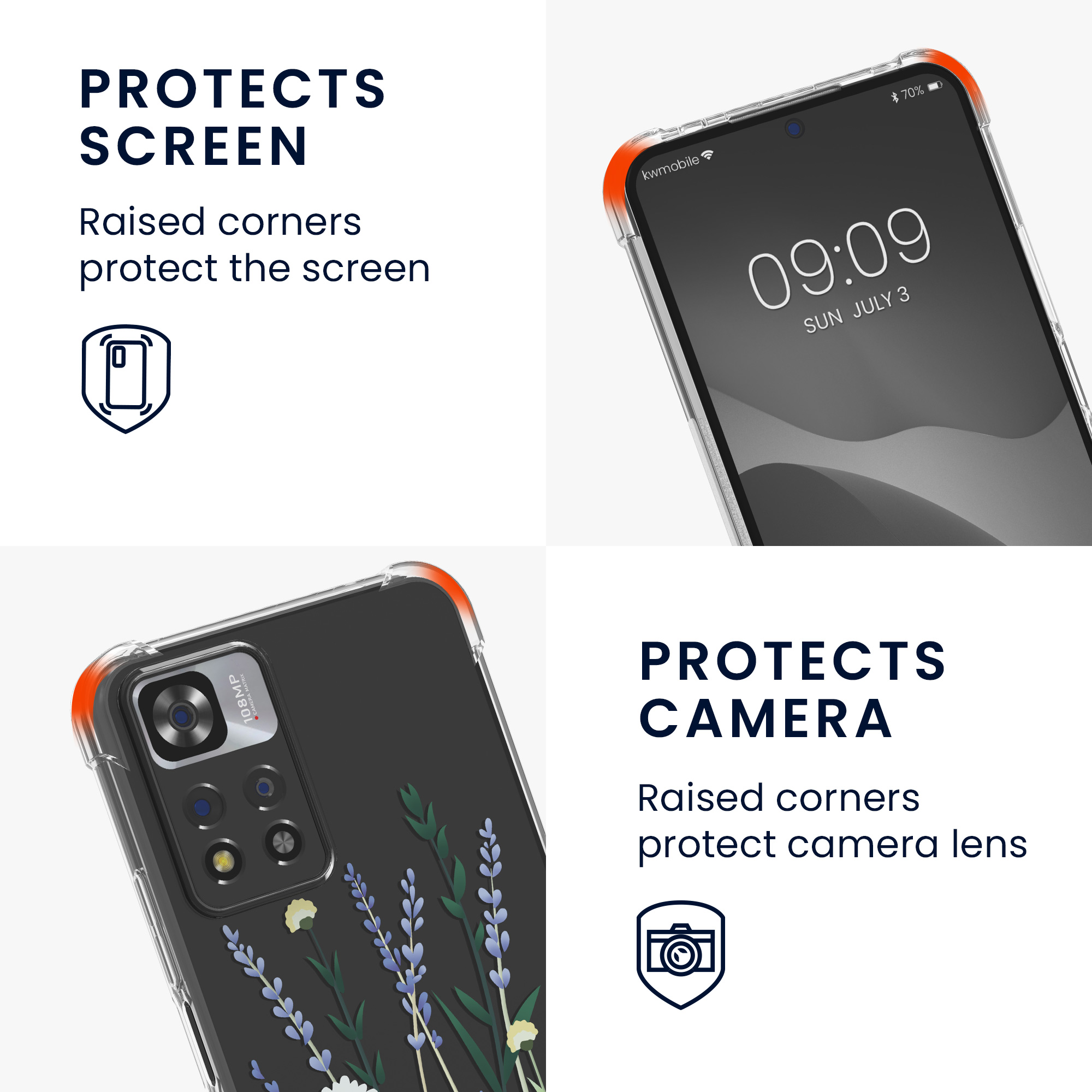 Kryt Xiaomi Redmi Note 11 Pro+ 5G crossbody popruh průhledná kwmobile