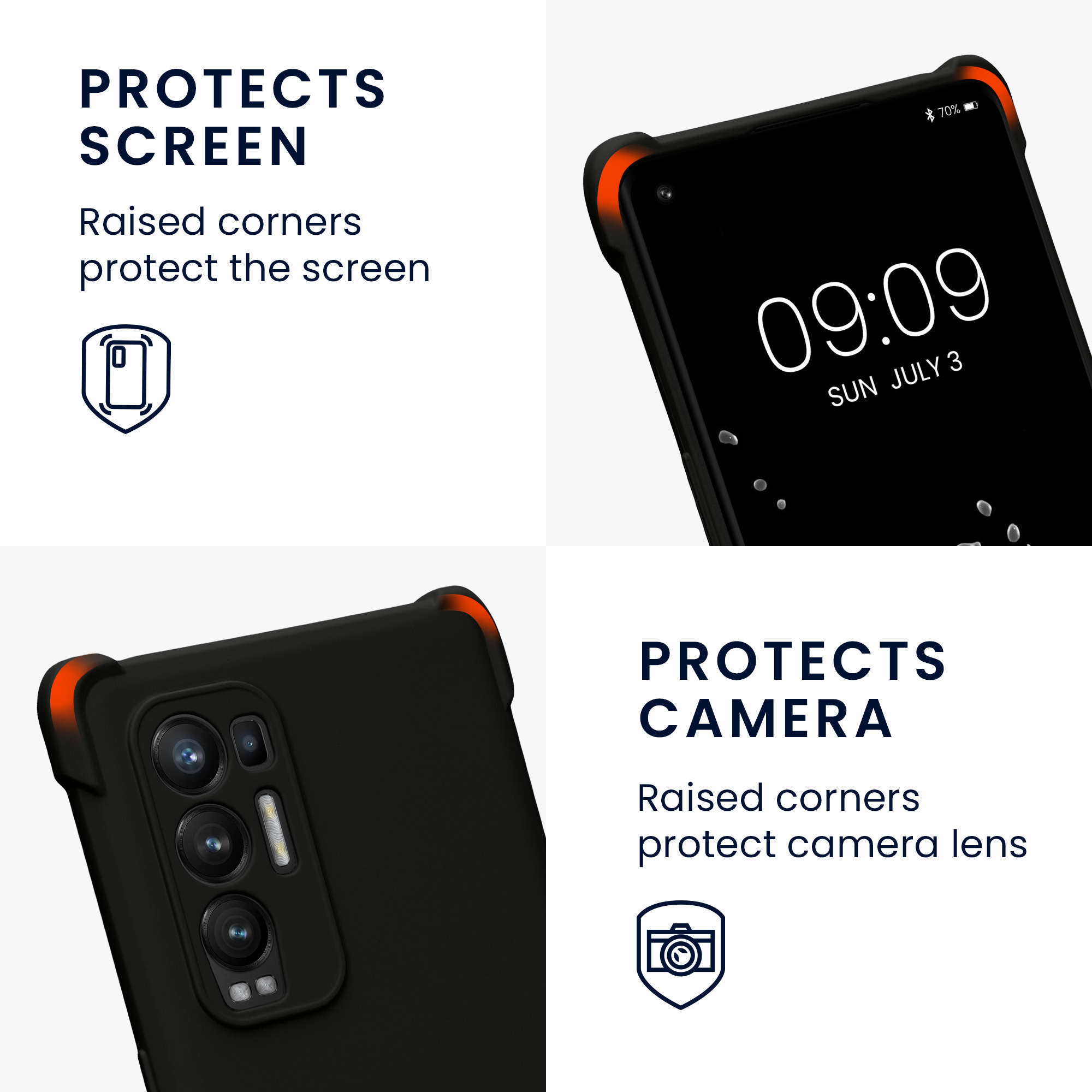 Crossbody kryt na mobil Oppo Find X3 Neo kwmobile šňůrka černá
