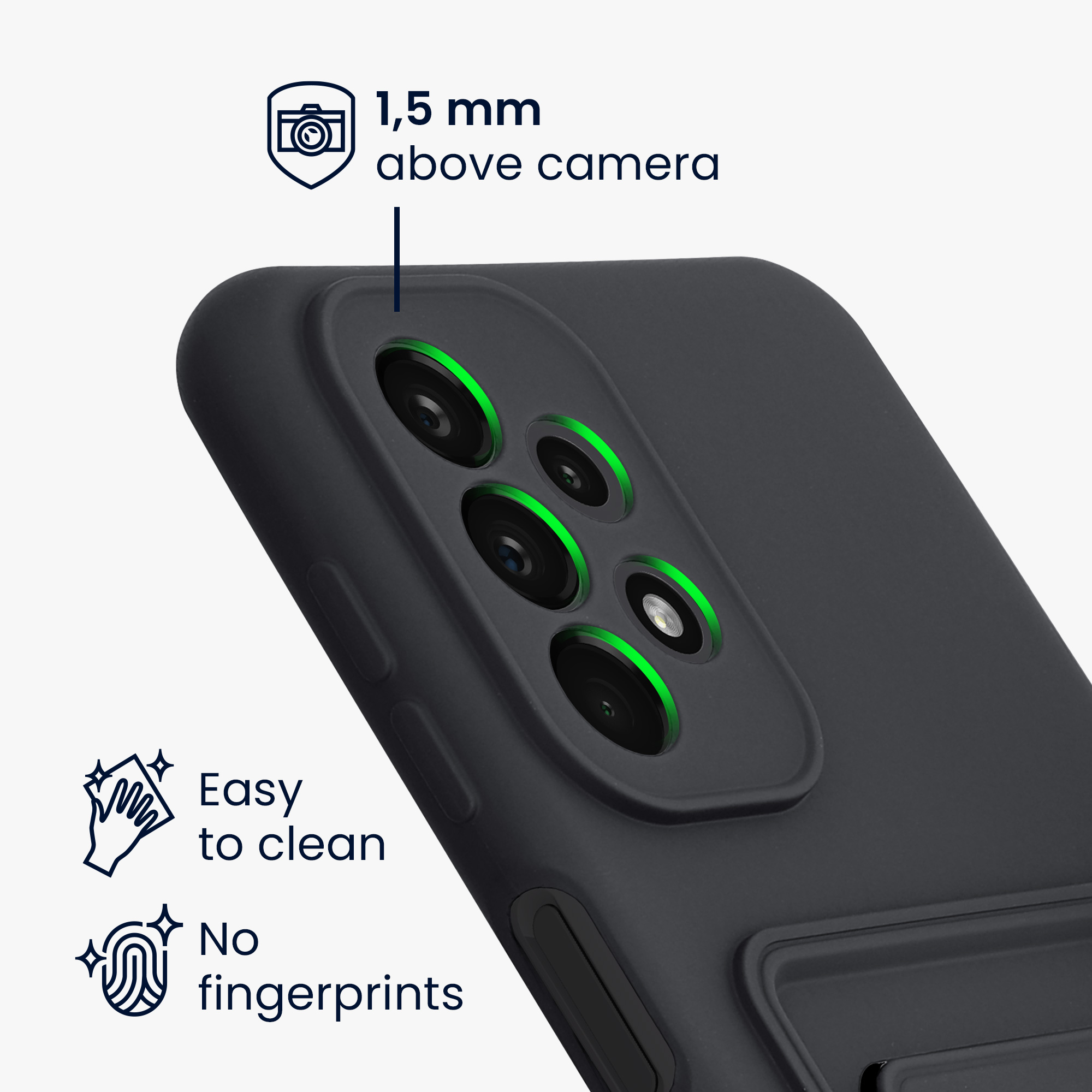 Kryt na mobil Samsung Galaxy A23 4G / 5G kwmobile TPU s přihrádkou na kartu Černá