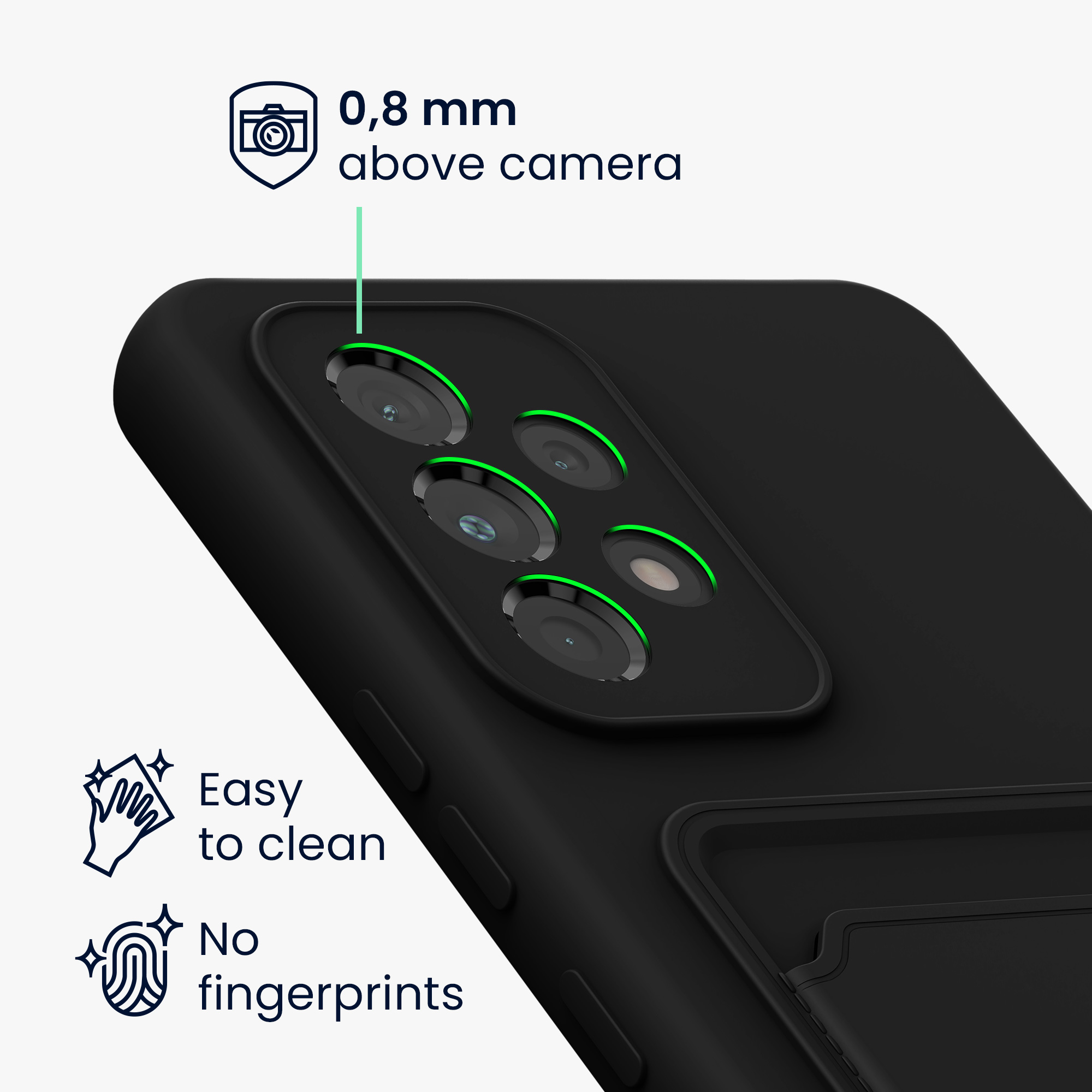 Kryt na mobil Samsung Galaxy A53 5G kwmobile TPU s přihrádkou na kartu Černá
