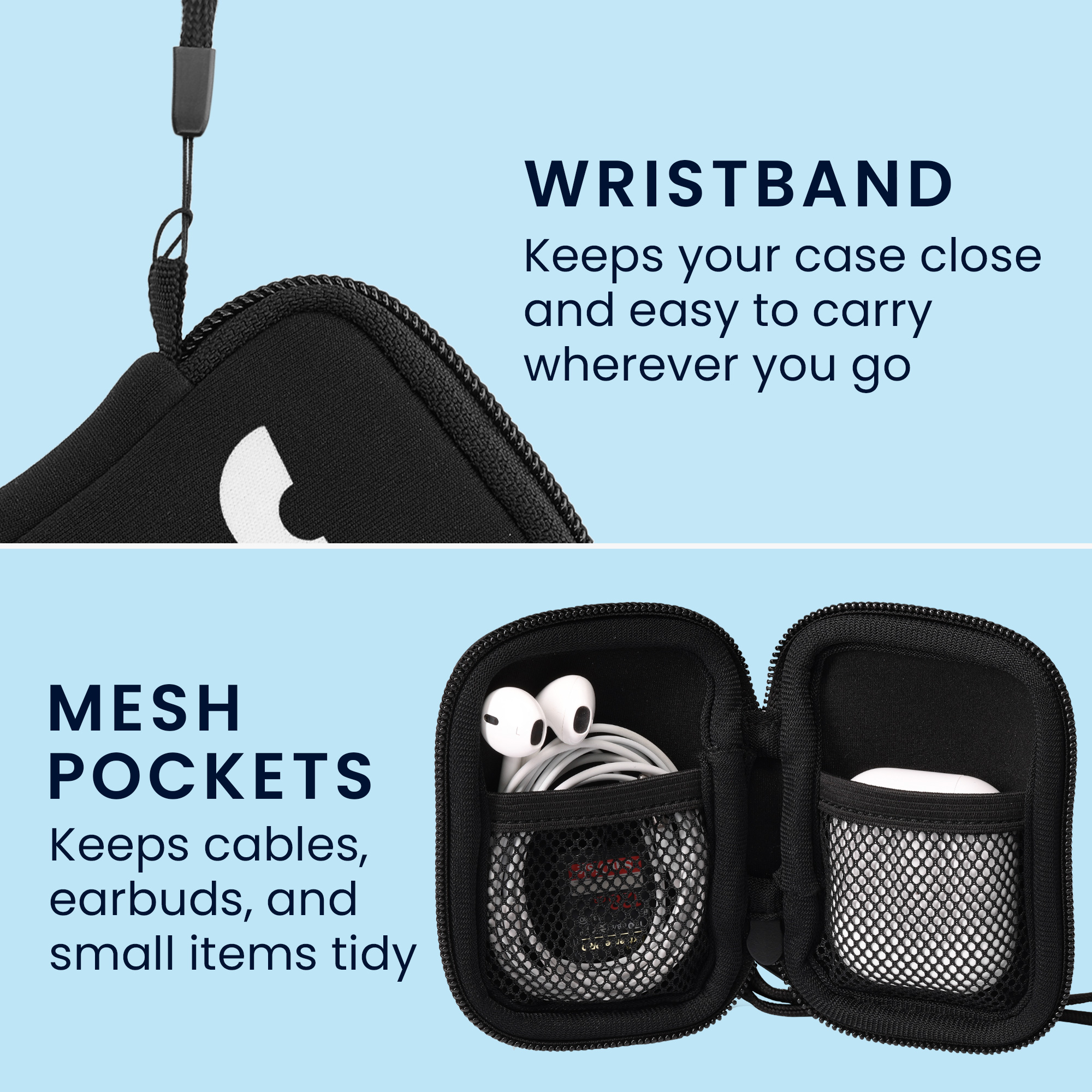 Pouzdro na sluchátka kwmobile pro in-ear Headphones - Don't Touch My Headphones