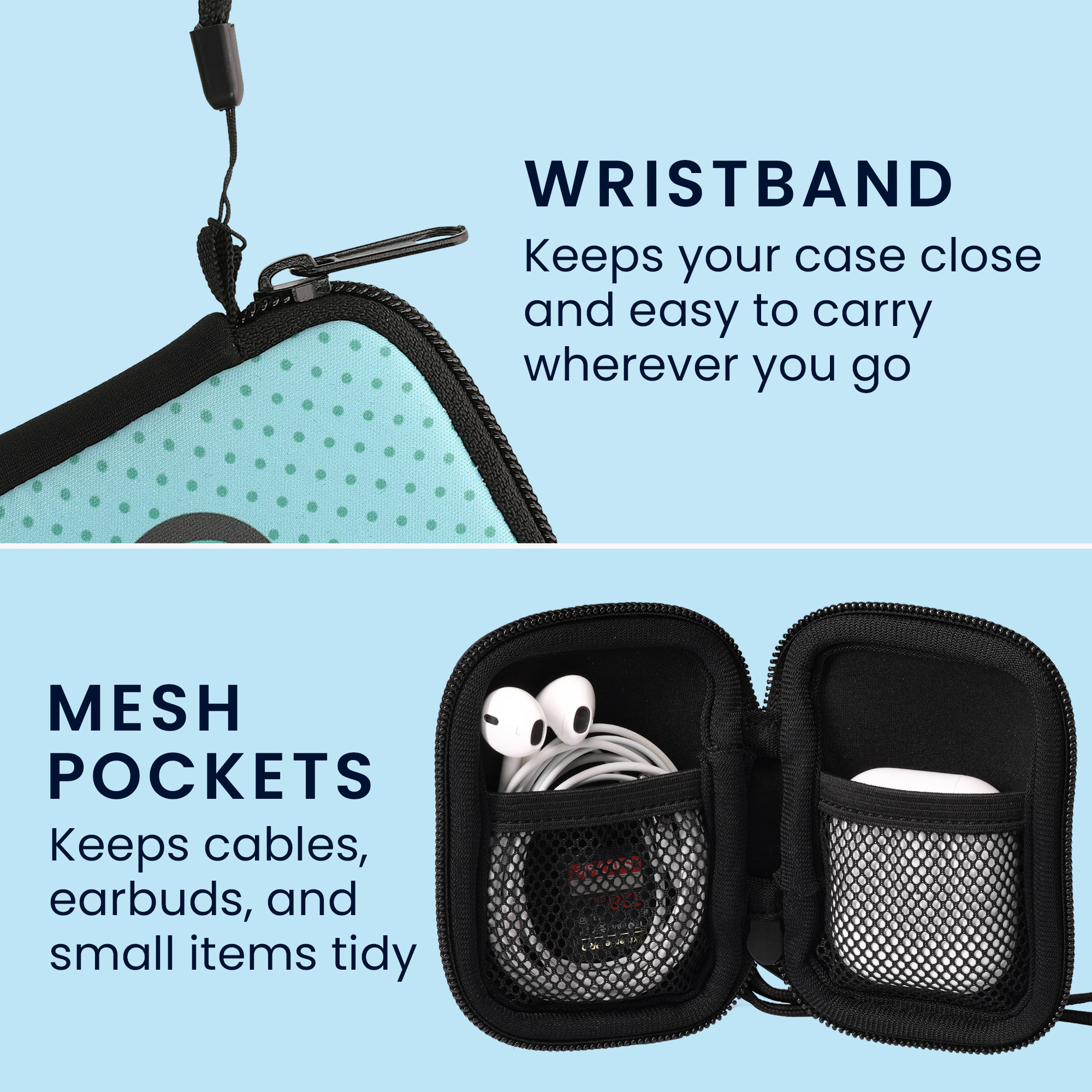 Pouzdro na sluchátka kwmobile pro in-ear Headphones - Spící sova