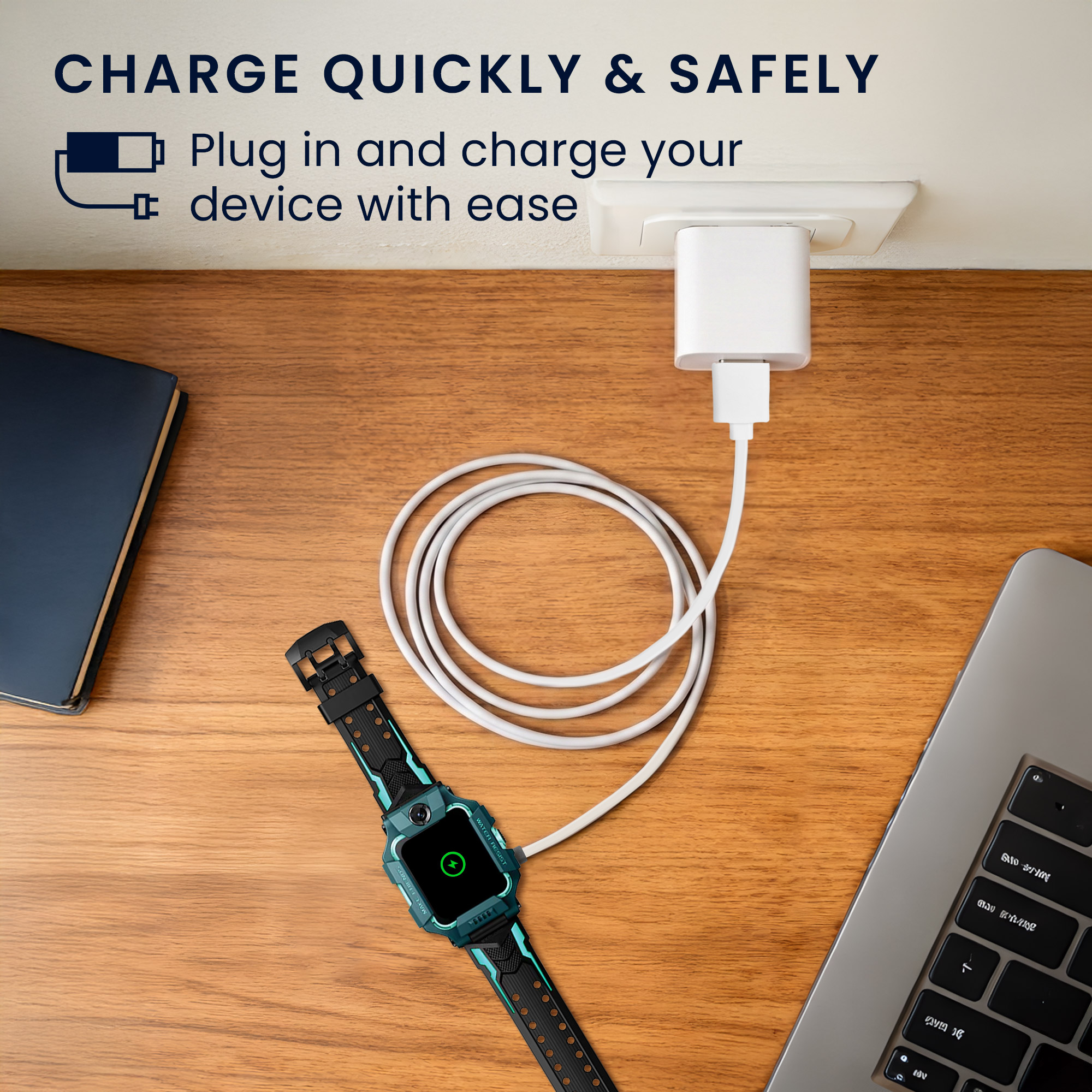 Náhradní nabíjecí kabel hodinky imoo Watch Phone Z6 USB bílá kwmobile