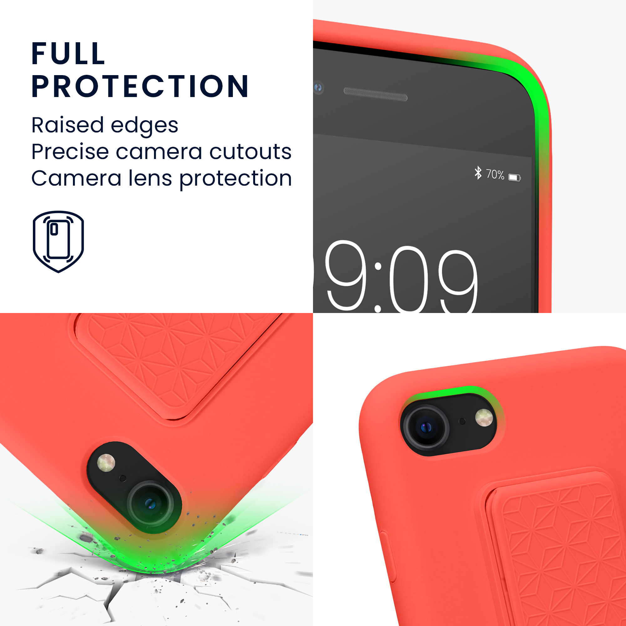 TPU kryt s poutkem a stojánkem kwmobile pro iPhone SE 2022/2020/8/7