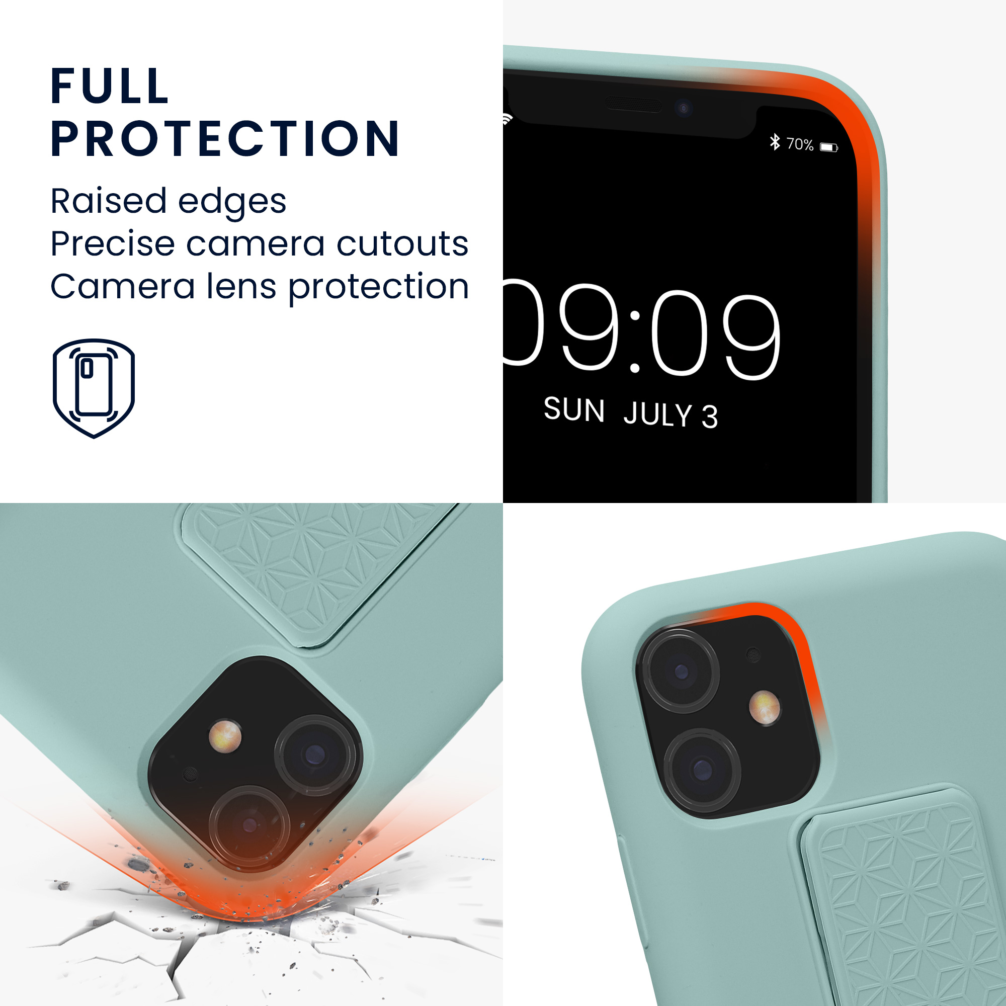 Kryt na mobil kwmobile iPhone 11 - poutko, Mint