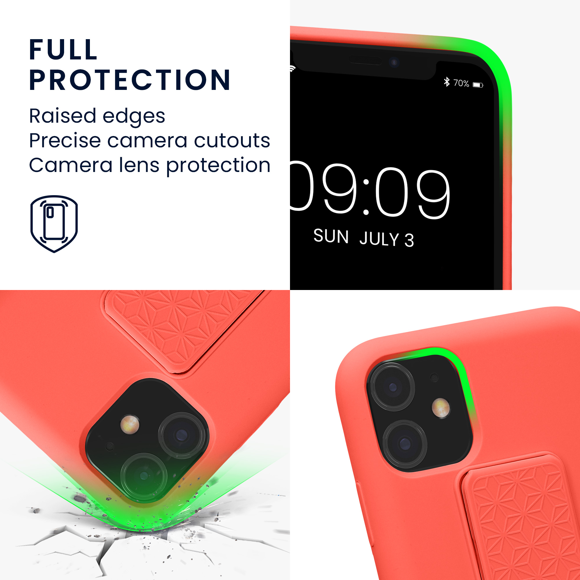Kryt na mobil kwmobile iPhone 11 - poutko, korálová