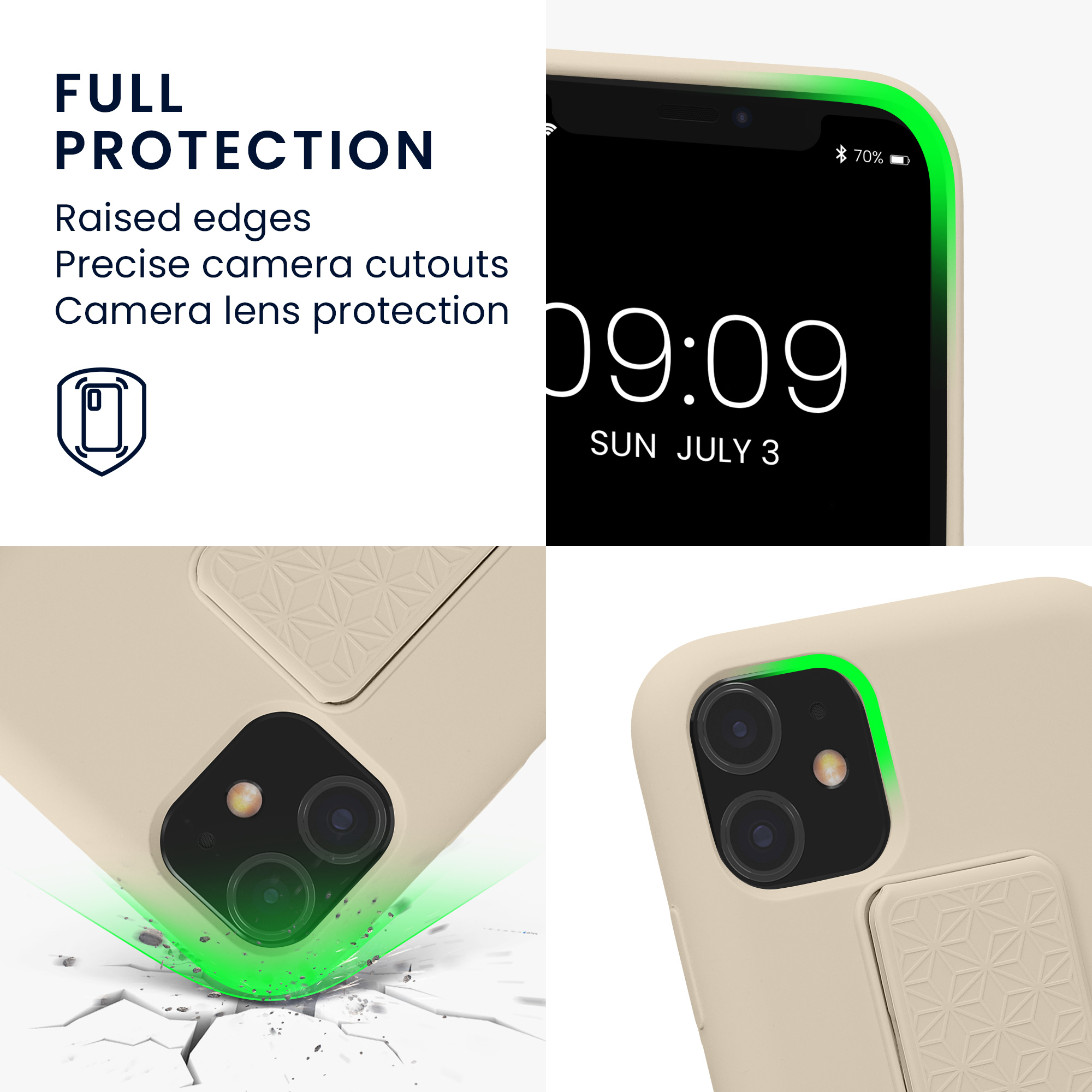Kryt na mobil kwmobile iPhone 11 - poutko, krémová