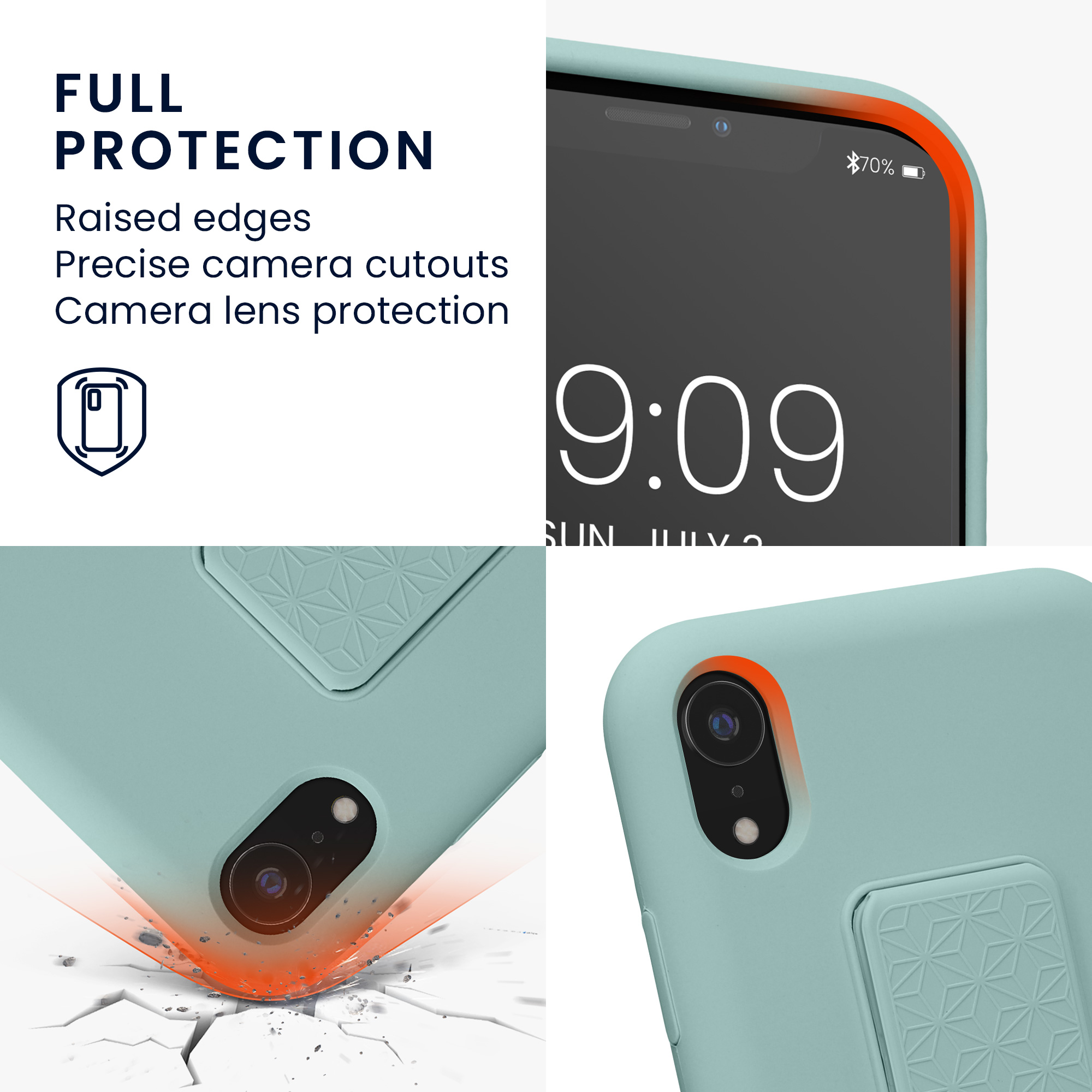 Silikonový kryt na mobil kwmobile pro Apple iPhone XR - mátová