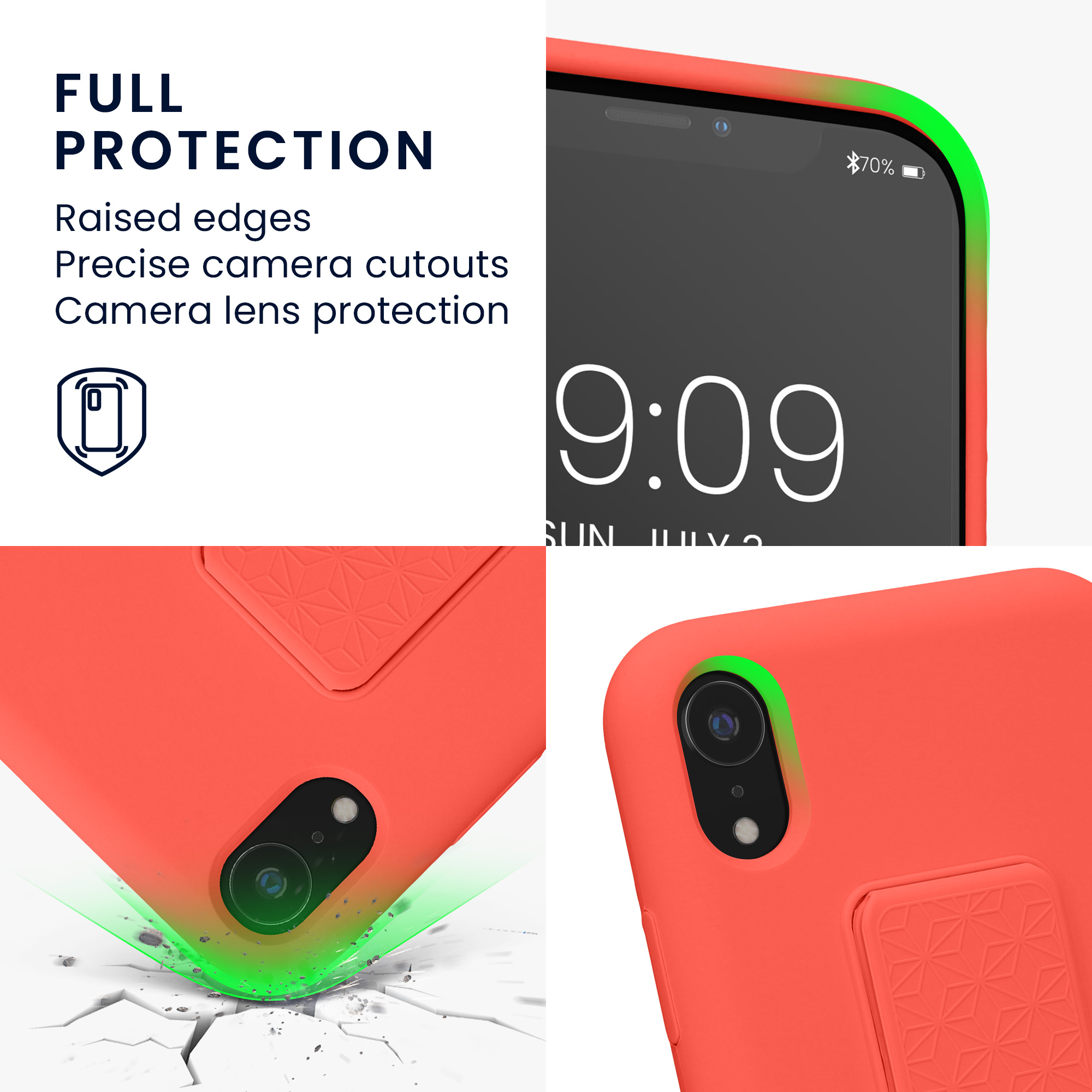 Silikonový kryt na mobil kwmobile pro Apple iPhone XR - korálová