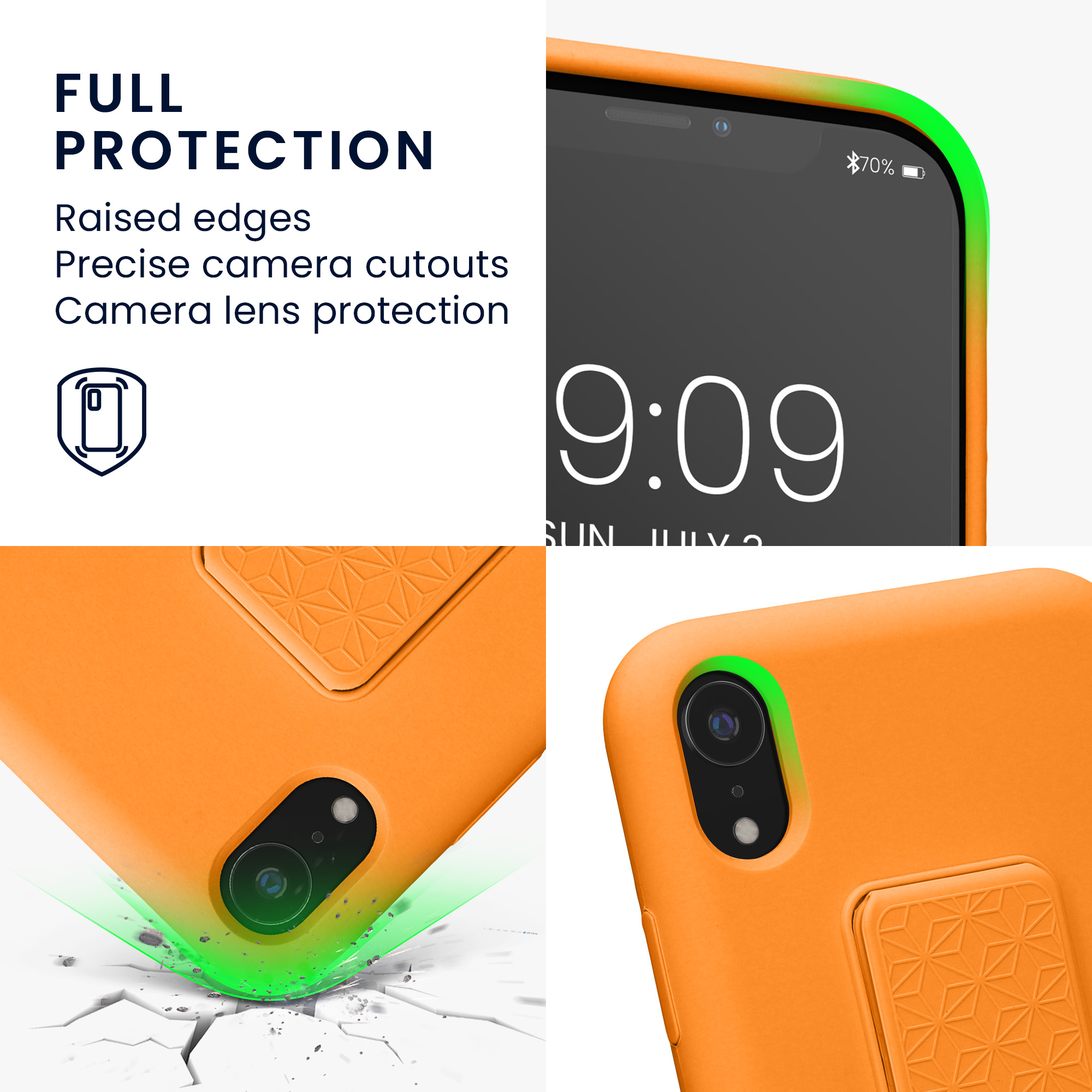 Silikonový kryt na mobil kwmobile pro Apple iPhone XR - oranžová Fruity Orange