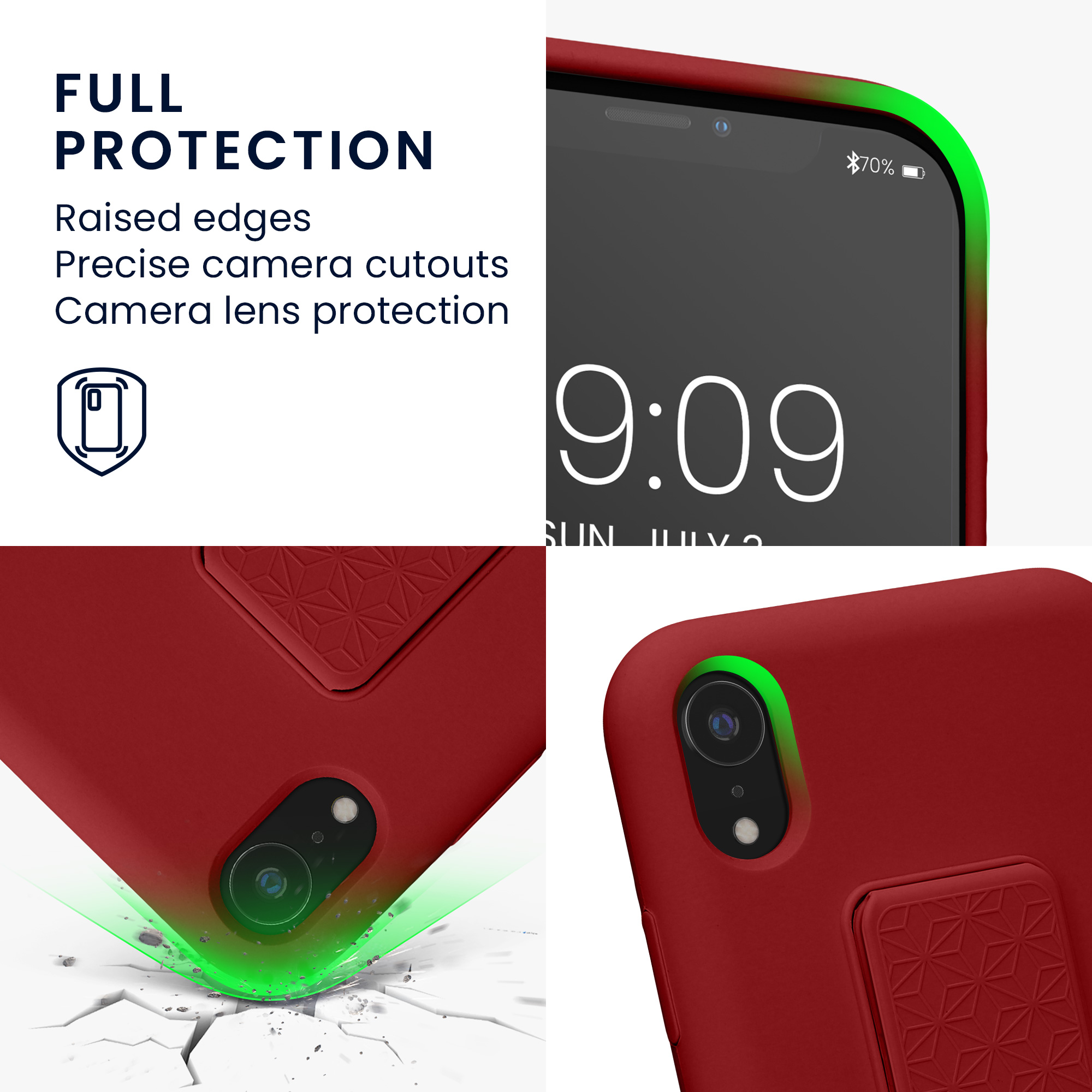 Silikonový kryt na mobil kwmobile pro Apple iPhone XR - rebarborově červená