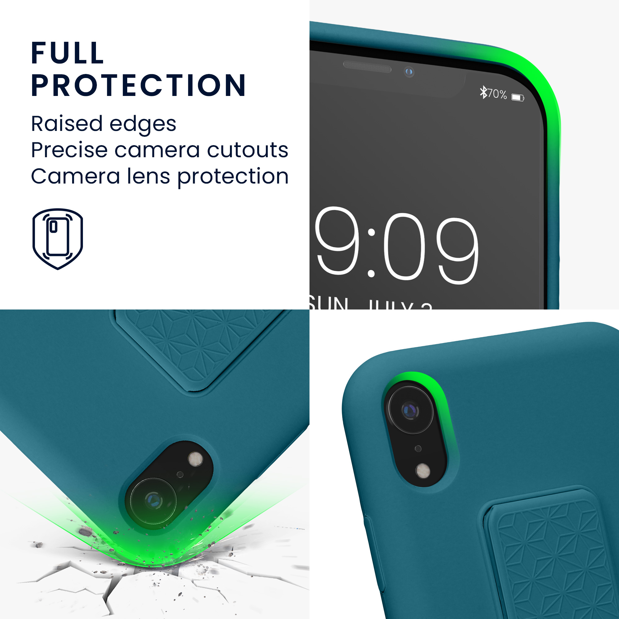 Silikonový kryt na mobil kwmobile pro Apple iPhone XR - matná petrolejová