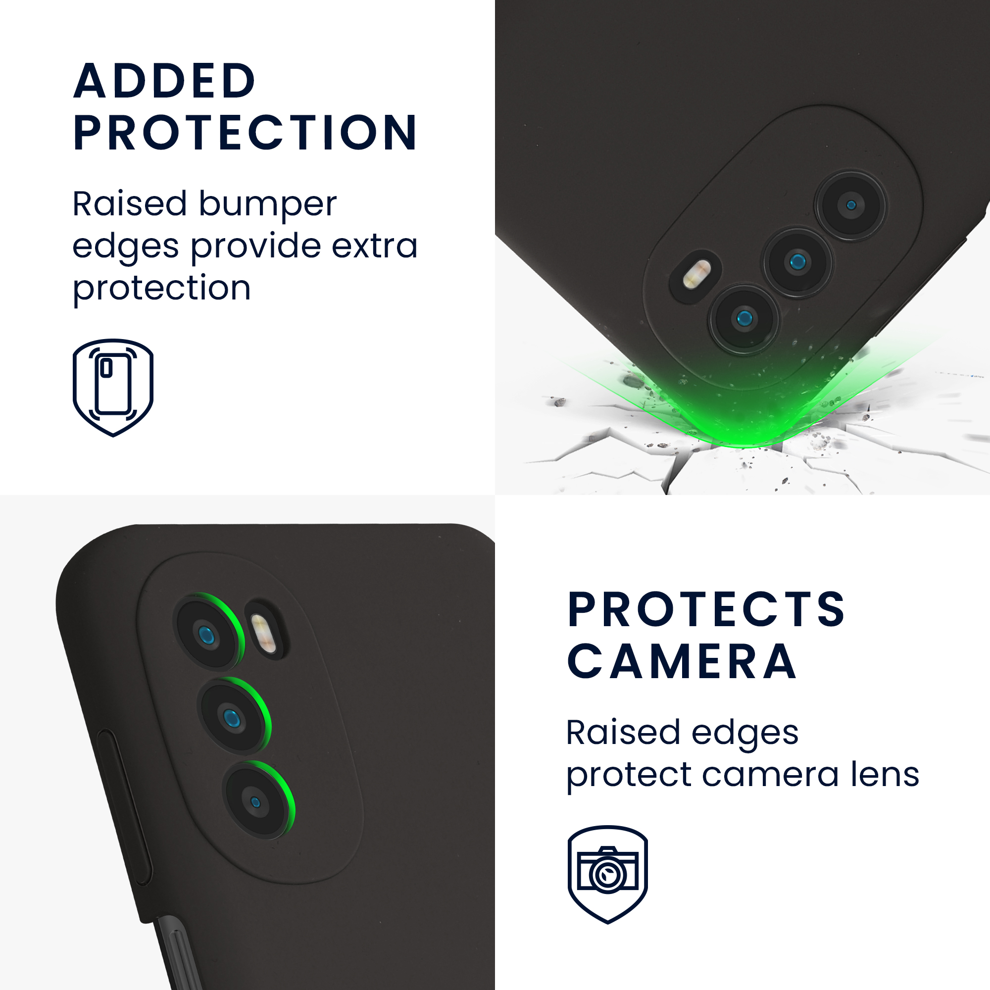 Silikonový kryt kwmobile pro Motorola Moto G52 / Moto G82 5G - Černá