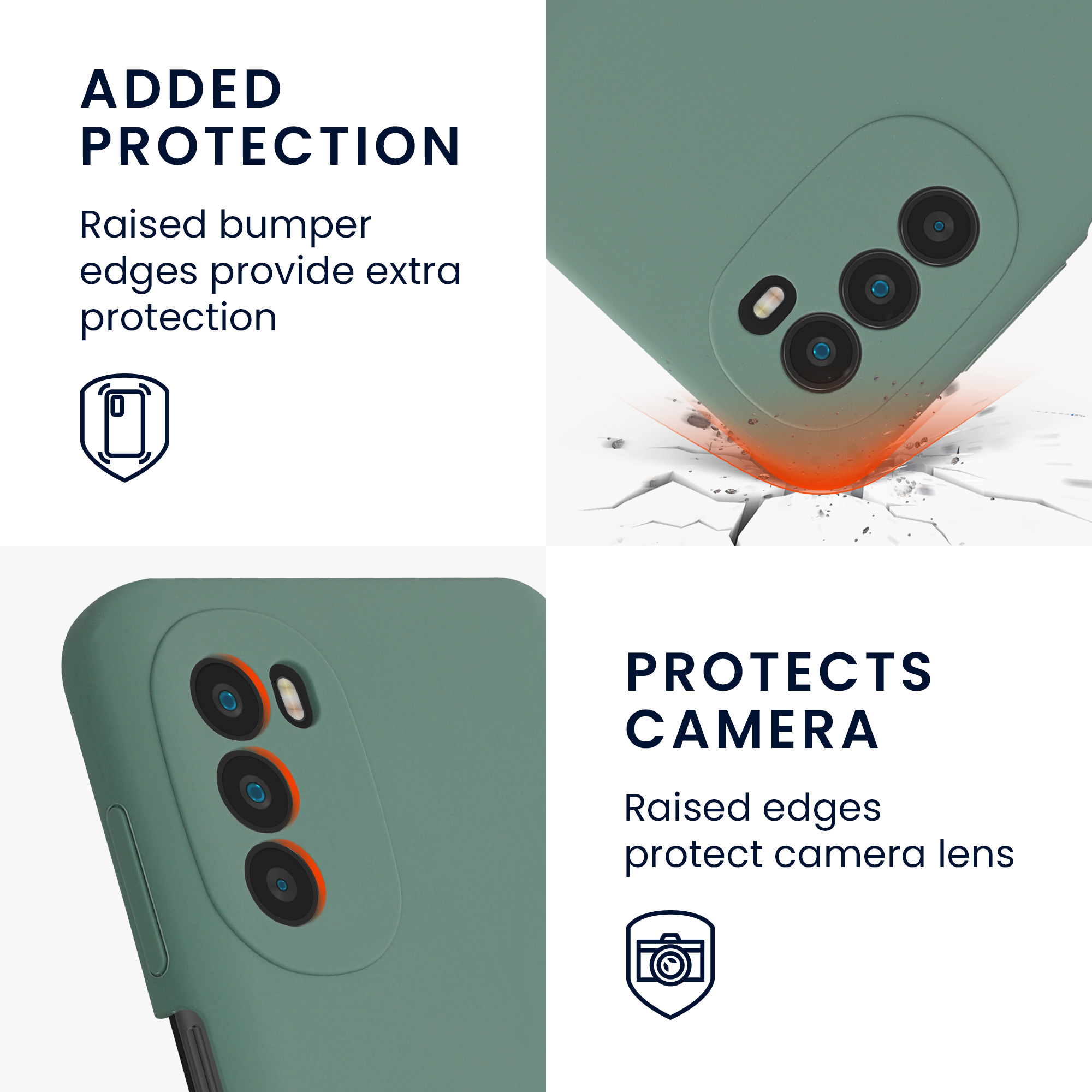 Pouzdro pro Motorola Moto G52 / Moto G82 5G kwmobile silikonové - lesní zelená
