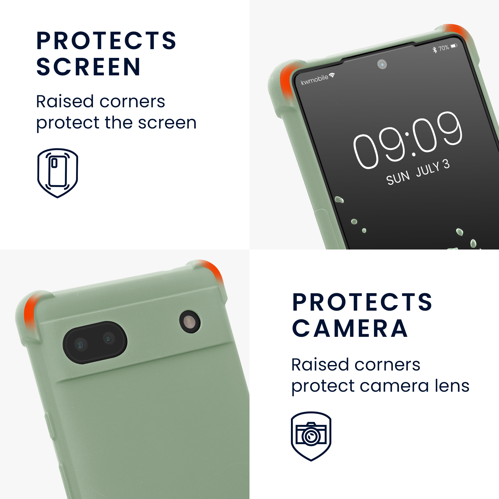 Crossbody kryt kwmobile pro Google Pixel 6 - šedozelená