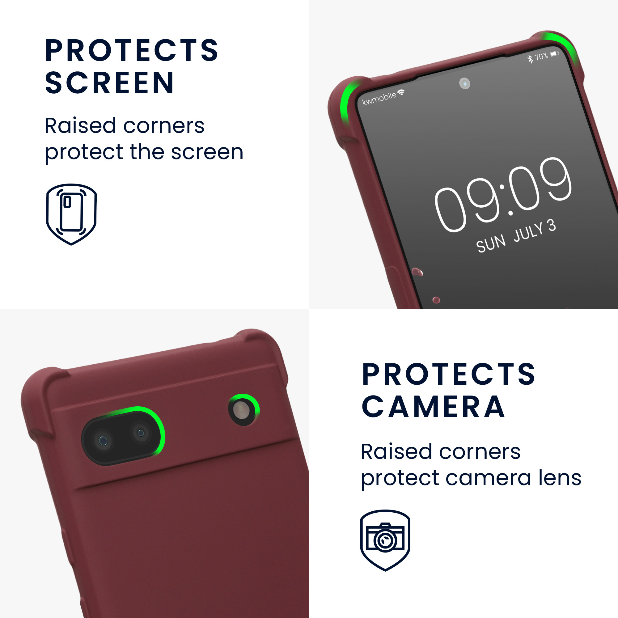 Crossbody kryt kwmobile pro Google Pixel 6 - vínově fialová