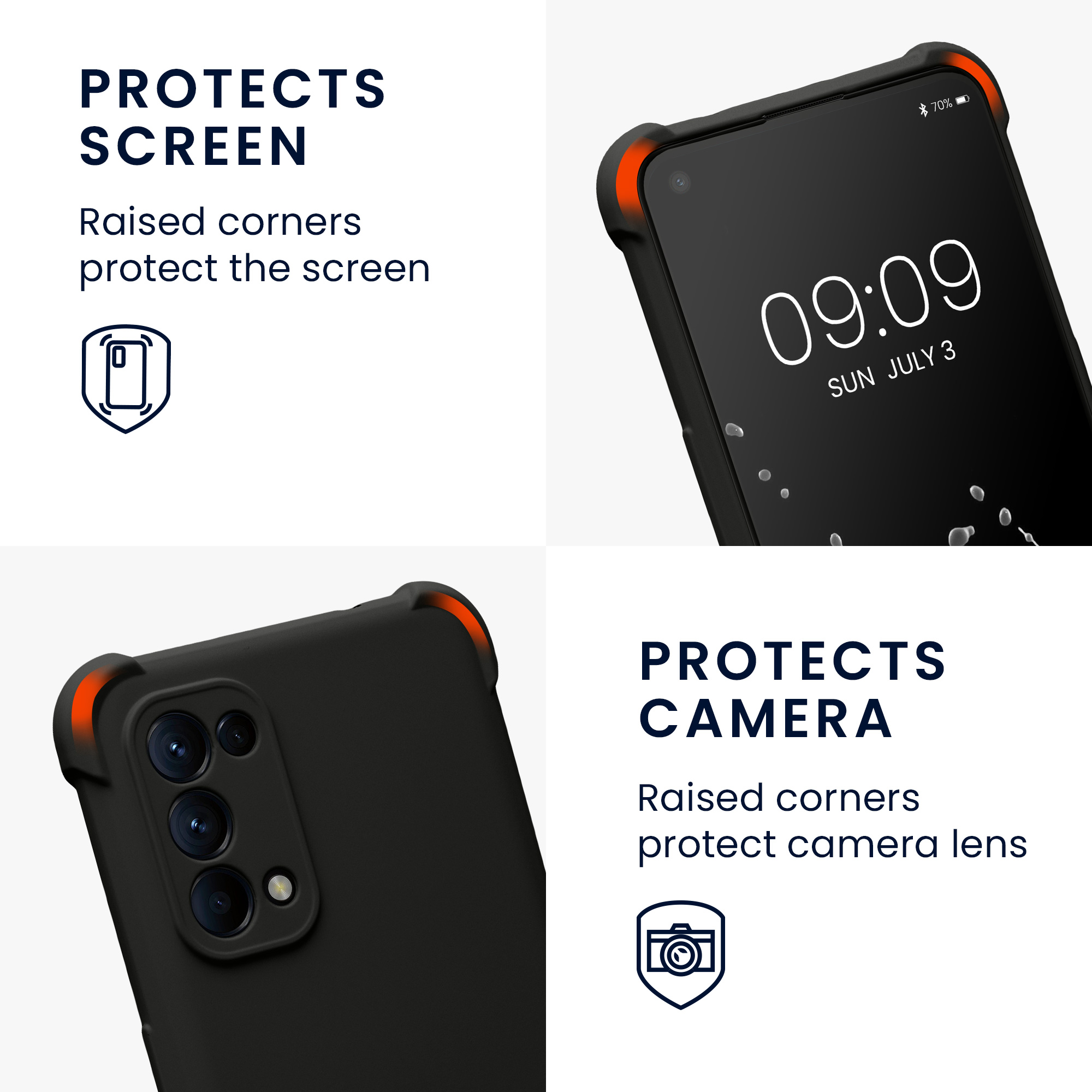 Crossbody kryt na mobil Oppo Find X3 Lite kwmobile šňůrka černá