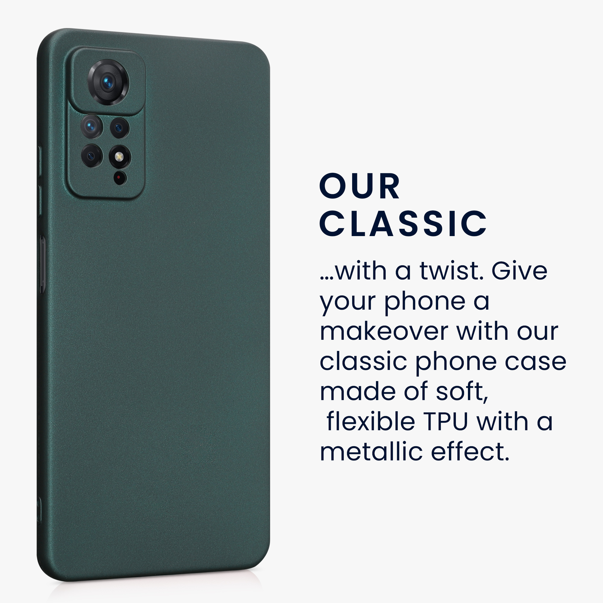 Kryt na mobil Xiaomi Redmi Note 11 Pro a další - kwmobile, metalický petrolejový