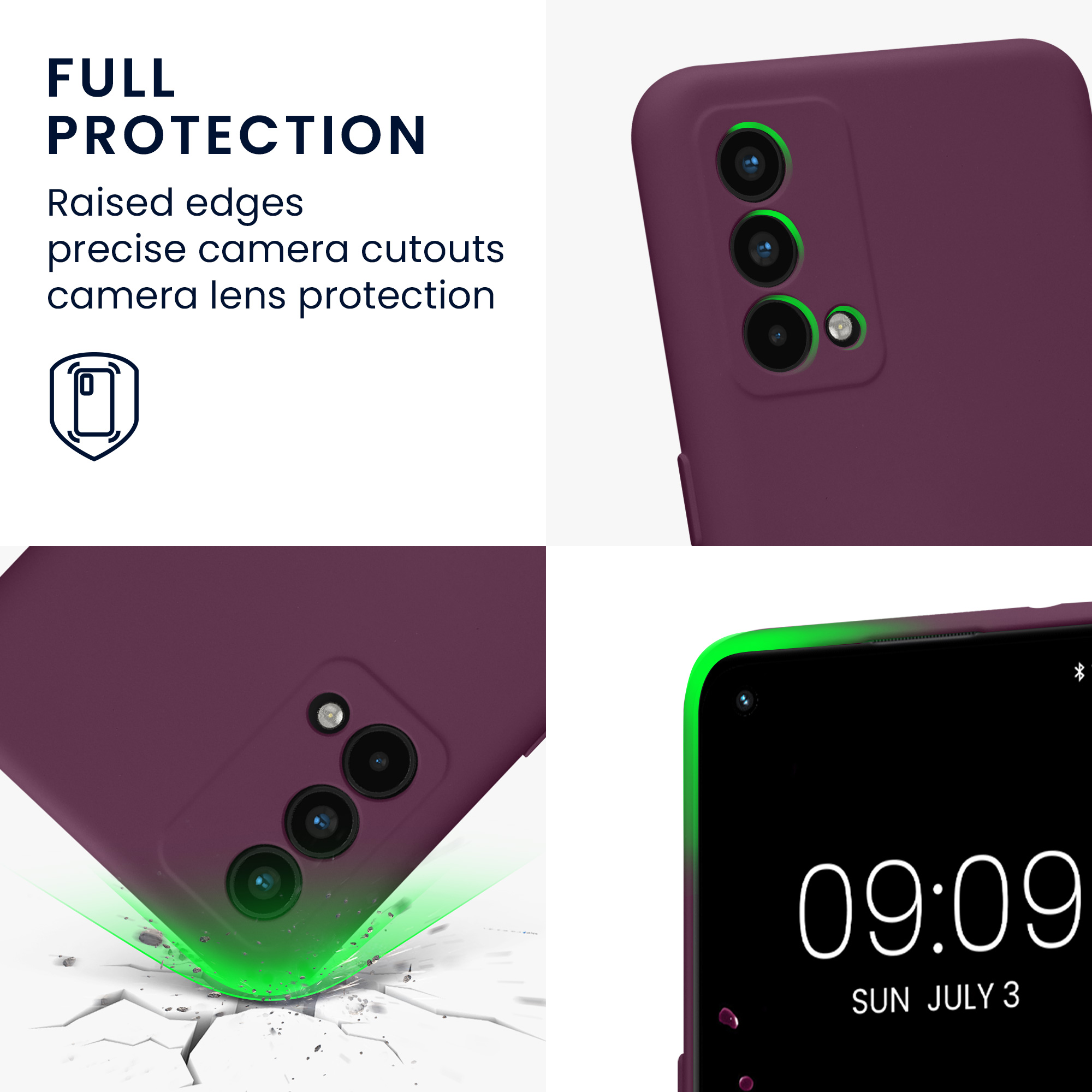 Kryt kwmobile pro Realme GT Master Edition - vínově fialová