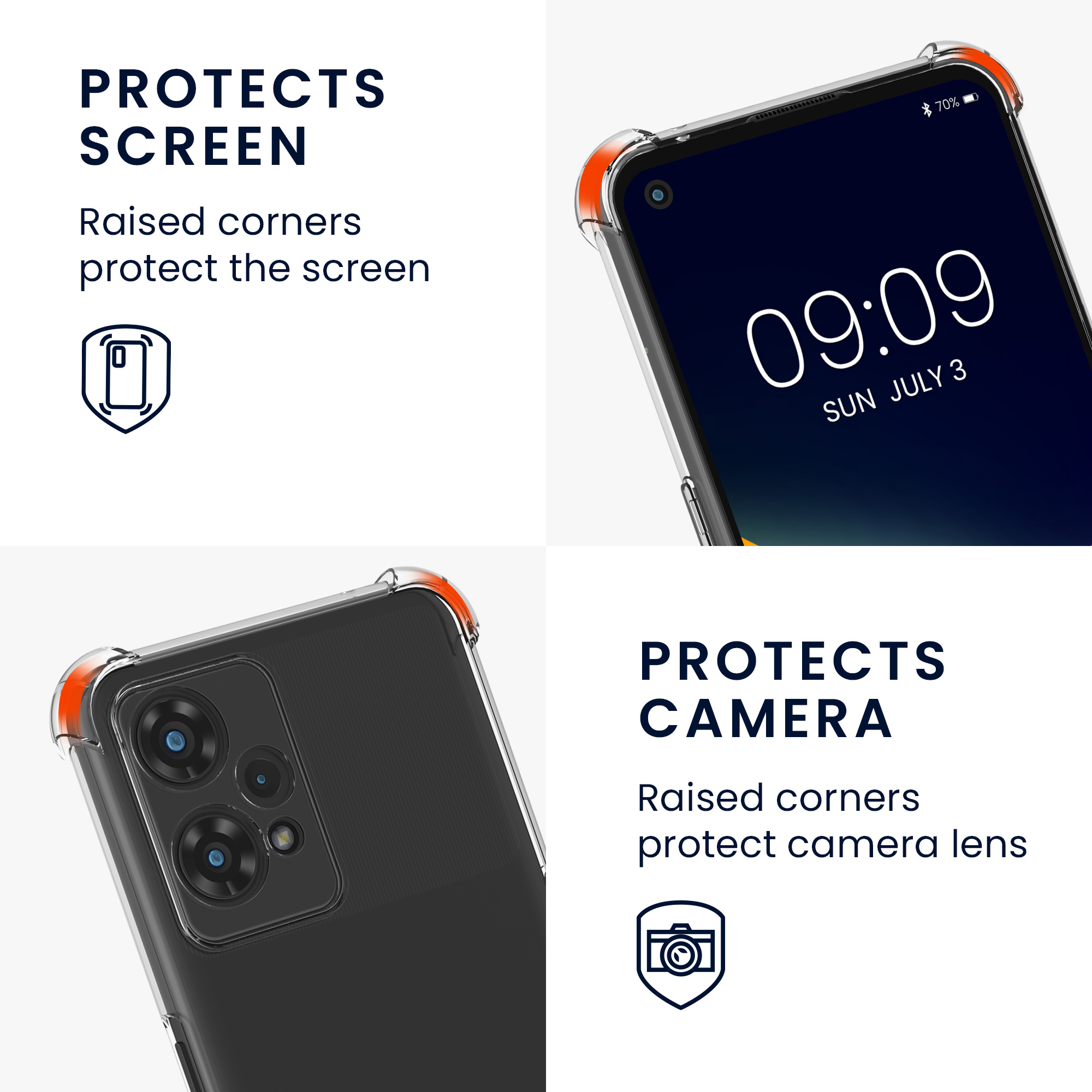 Pouzdro s popruhem (crossbody) pro OnePlus Nord CE 2 Lite 5G kwmobile TPU - transparentní / černá