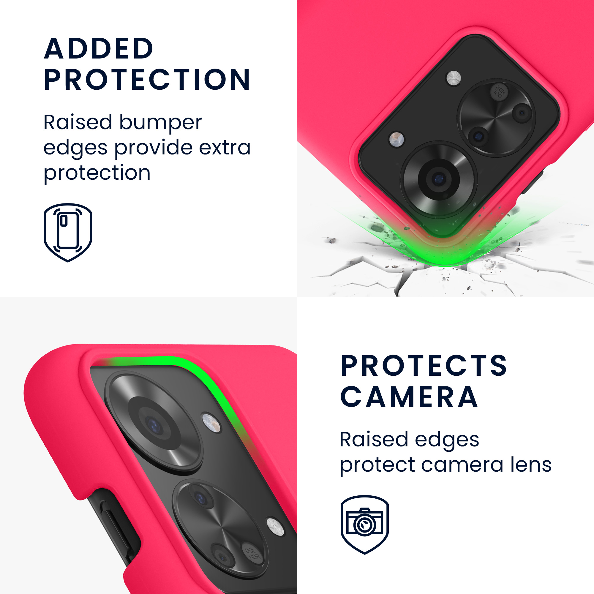 Pouzdro pro OnePlus Nord 2T 5G kwmobile silikonové - neonově růžová