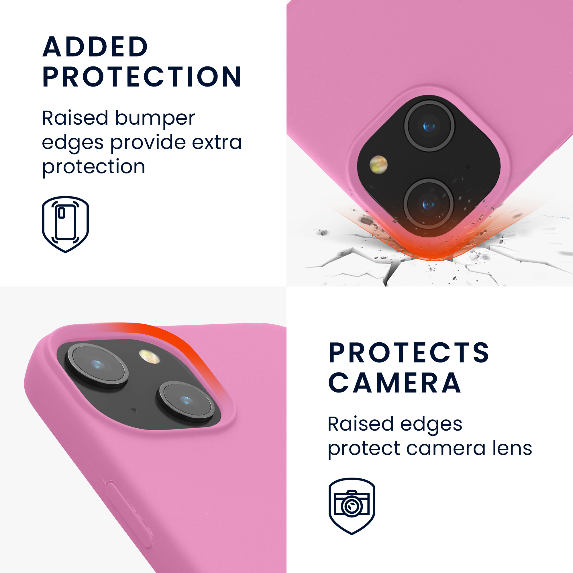 Pouzdro pro iPhone 14 kwmobile tenké silikonové - růžová levandulová