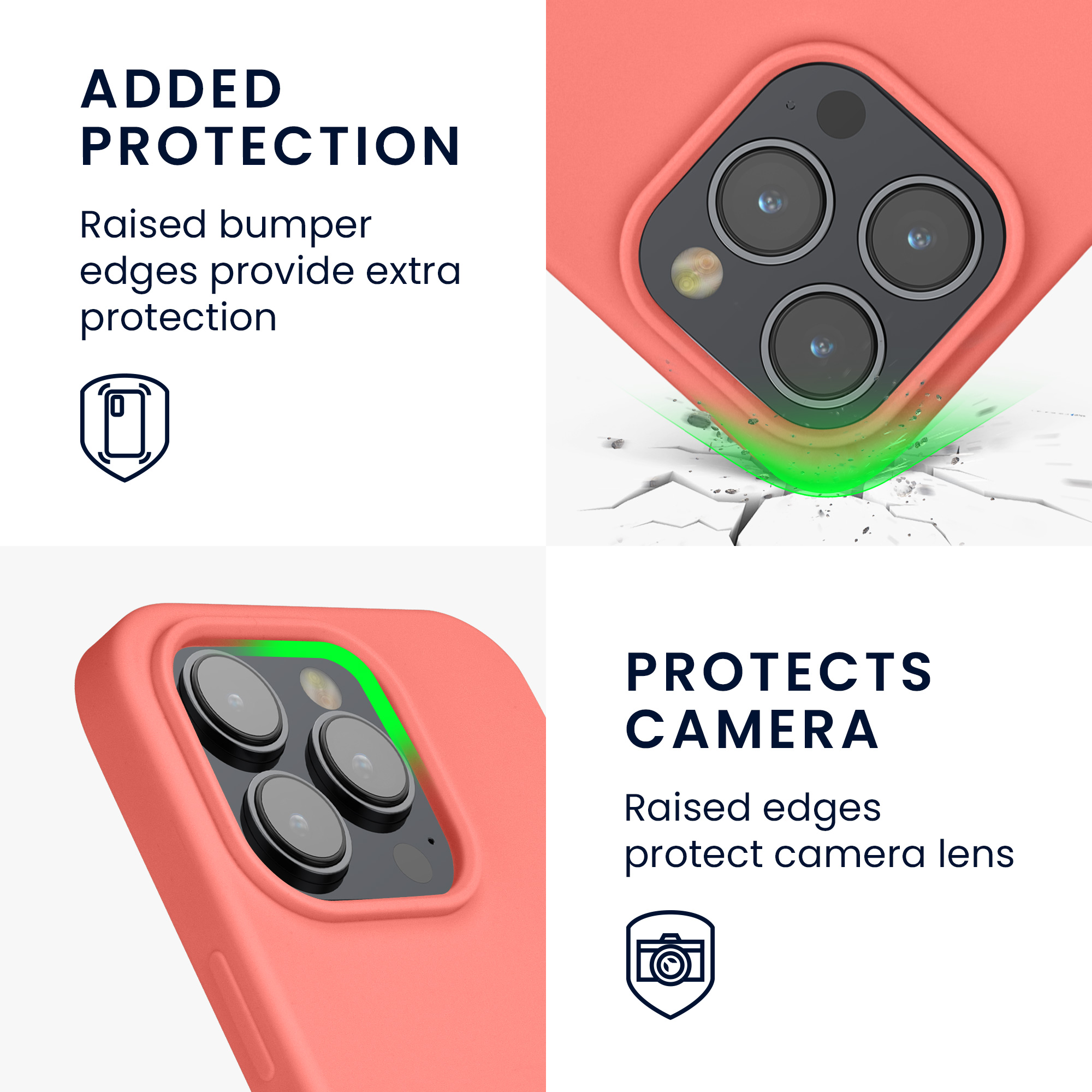 Pouzdro pro iPhone 14 Pro kwmobile tenké silikonové - pastelová korálová