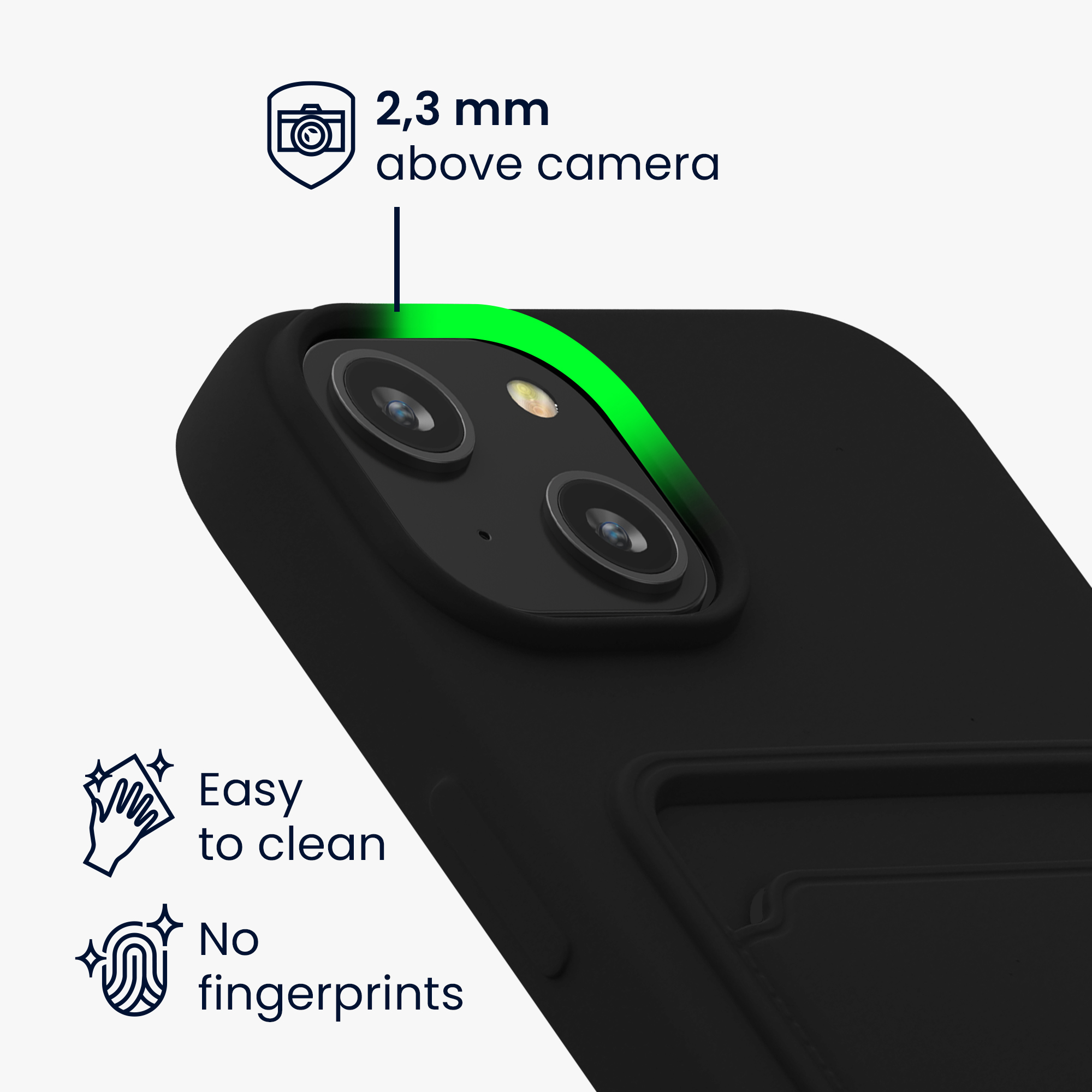 Kryt kwmobile s přihrádkou na kartu iPhone 14 černá