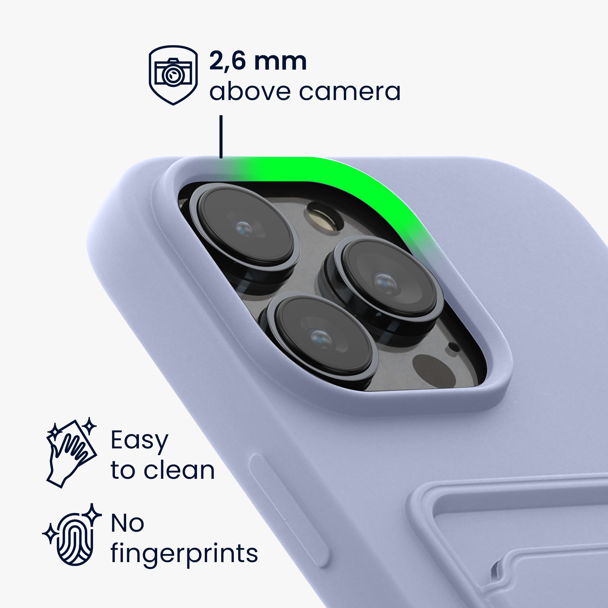 Kryt kwmobile s přihrádkou na kartu iPhone 14 Pro Max levandulová
