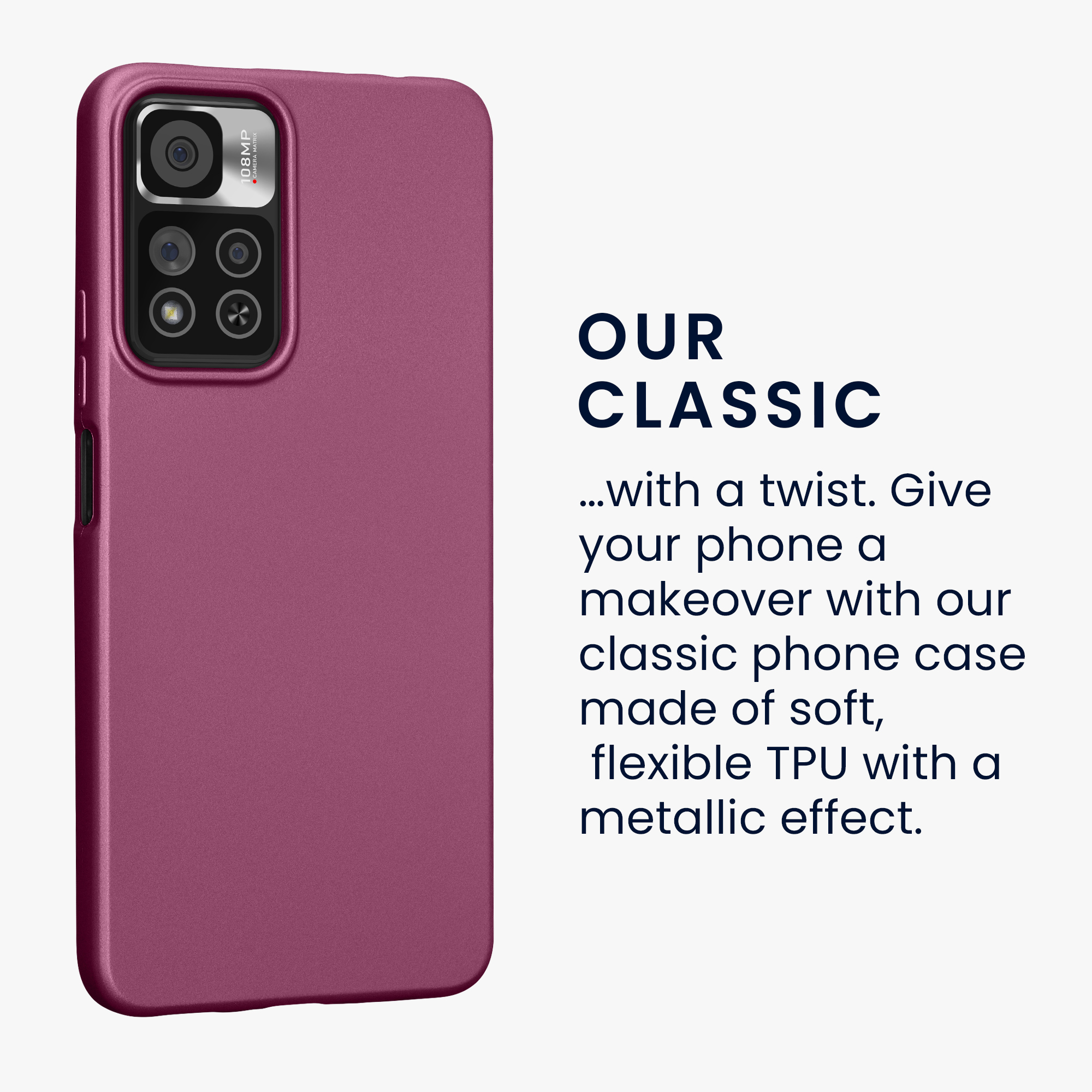 Kryt Xiaomi Redmi Note 11 Pro+ 5G metalický TPU levandulová kwmobile
