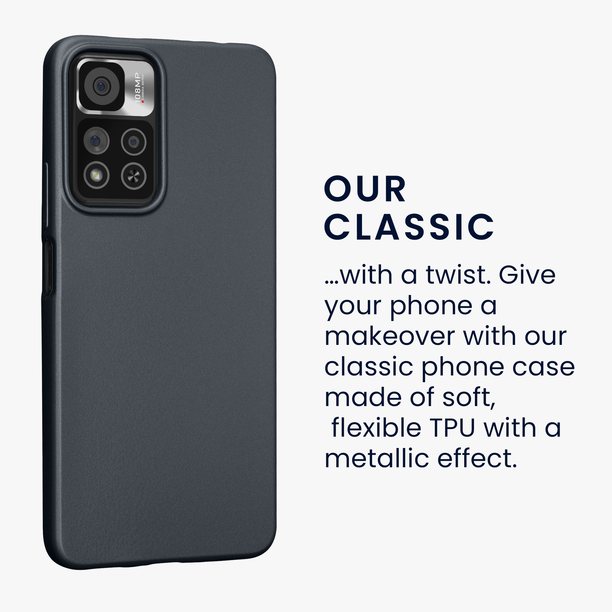 Kryt Xiaomi Redmi Note 11 Pro+ 5G metalický TPU šedá kwmobile